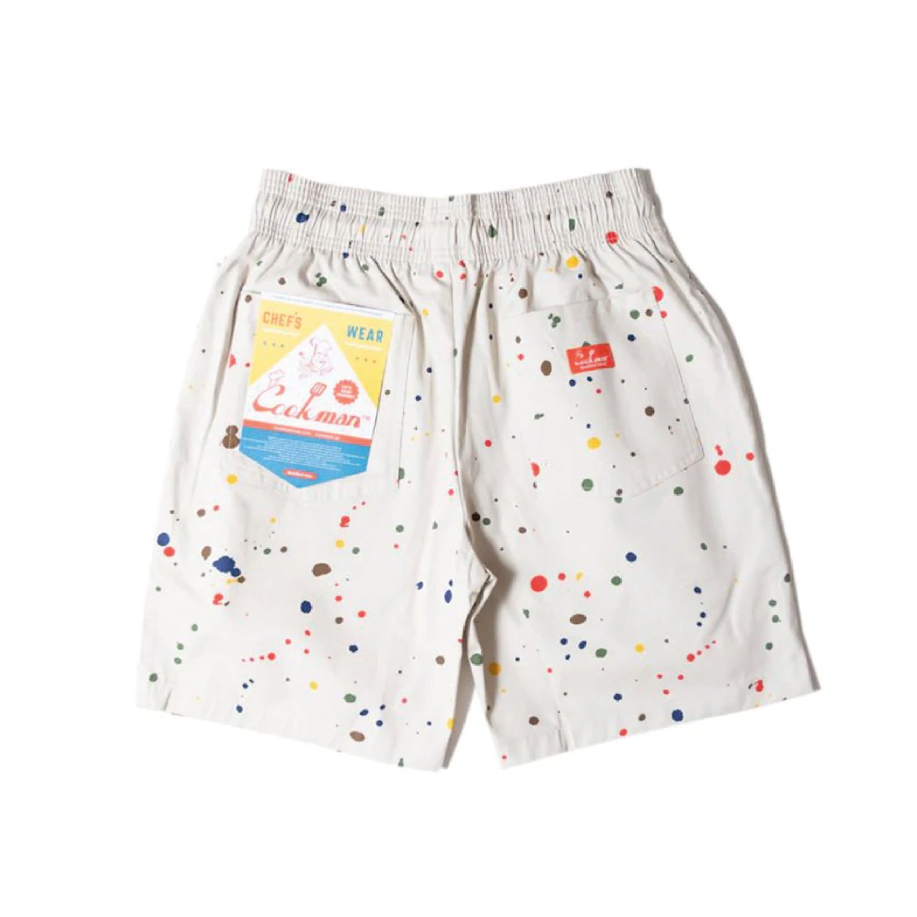 Chef Shorts Sauce Splash - Beige