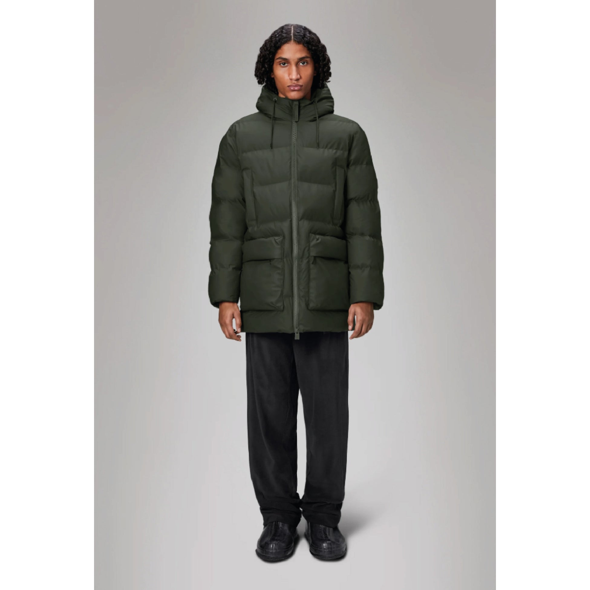 Alta Long Puffer Jacket - Green
