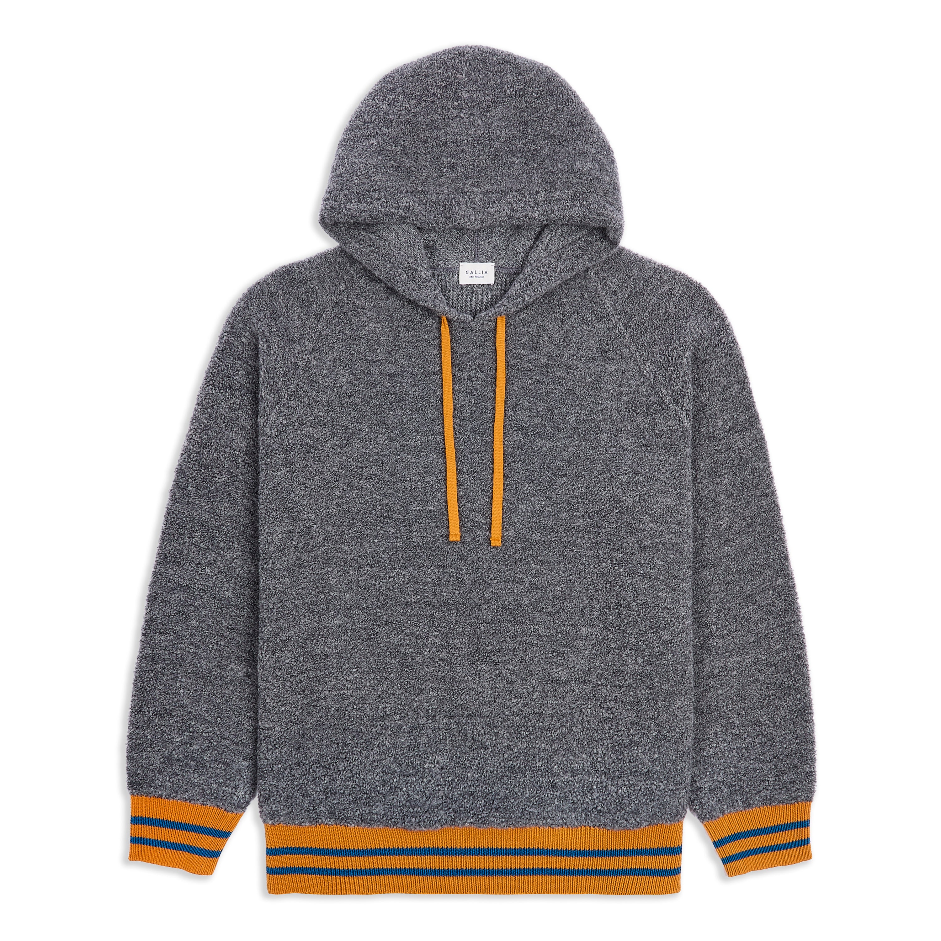 Gallia Merino Hoodie Charcoal Grey/Yellow