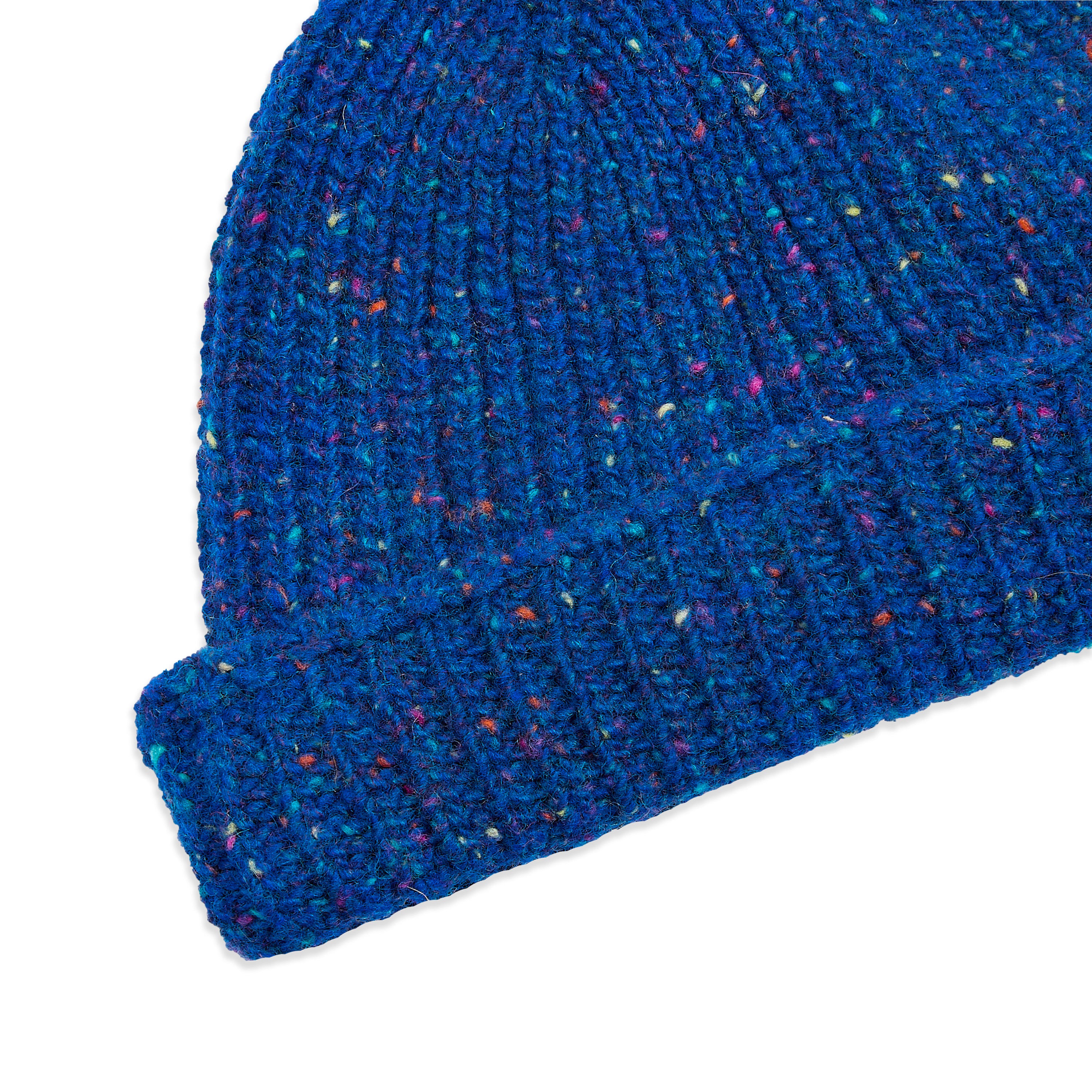 Burrows & Hare Donegal Wool Beanie Hat - Royal Blue