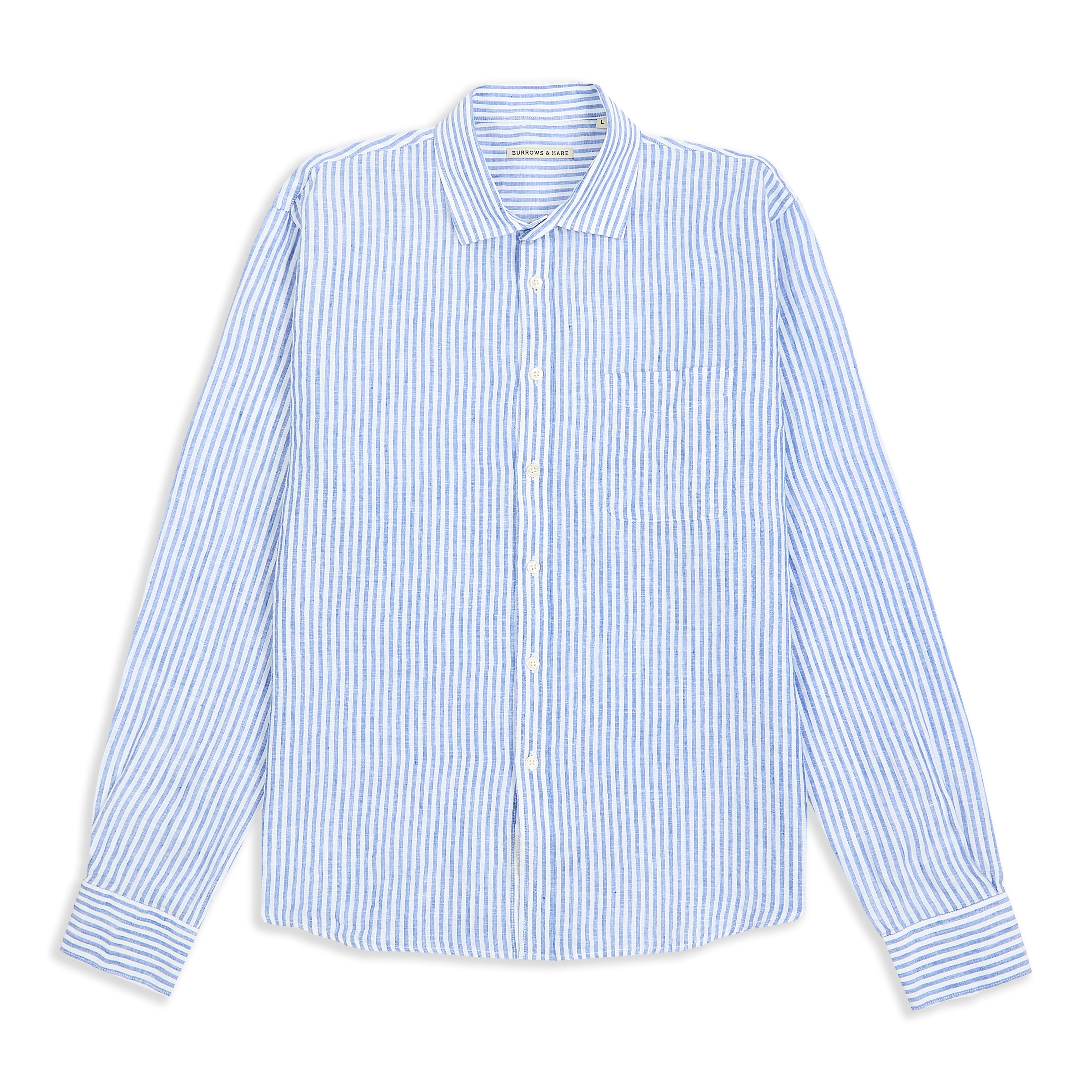 Burrows & Hare linen shirt - Blue stripe