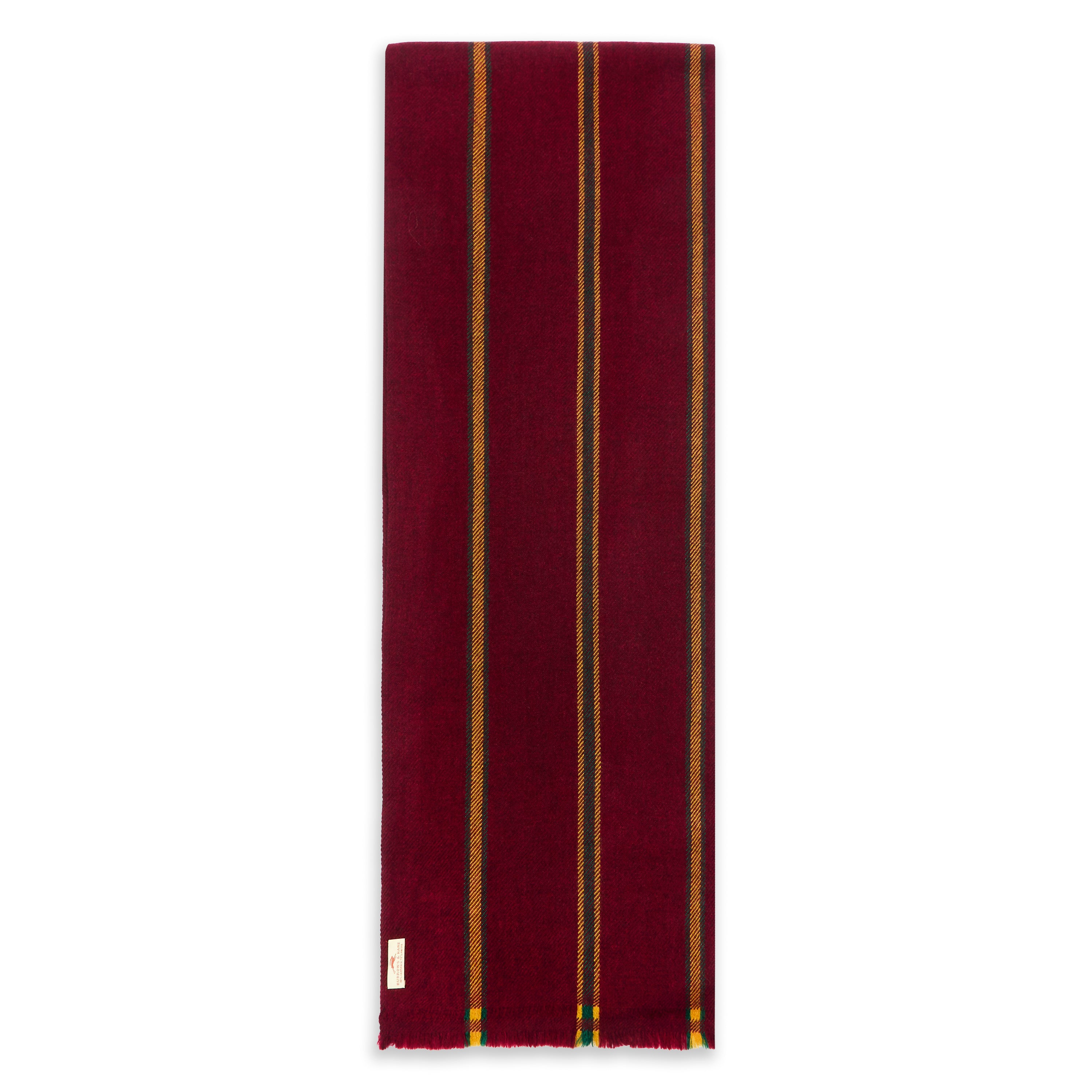 Wool Scarf - Burgundy Stripe