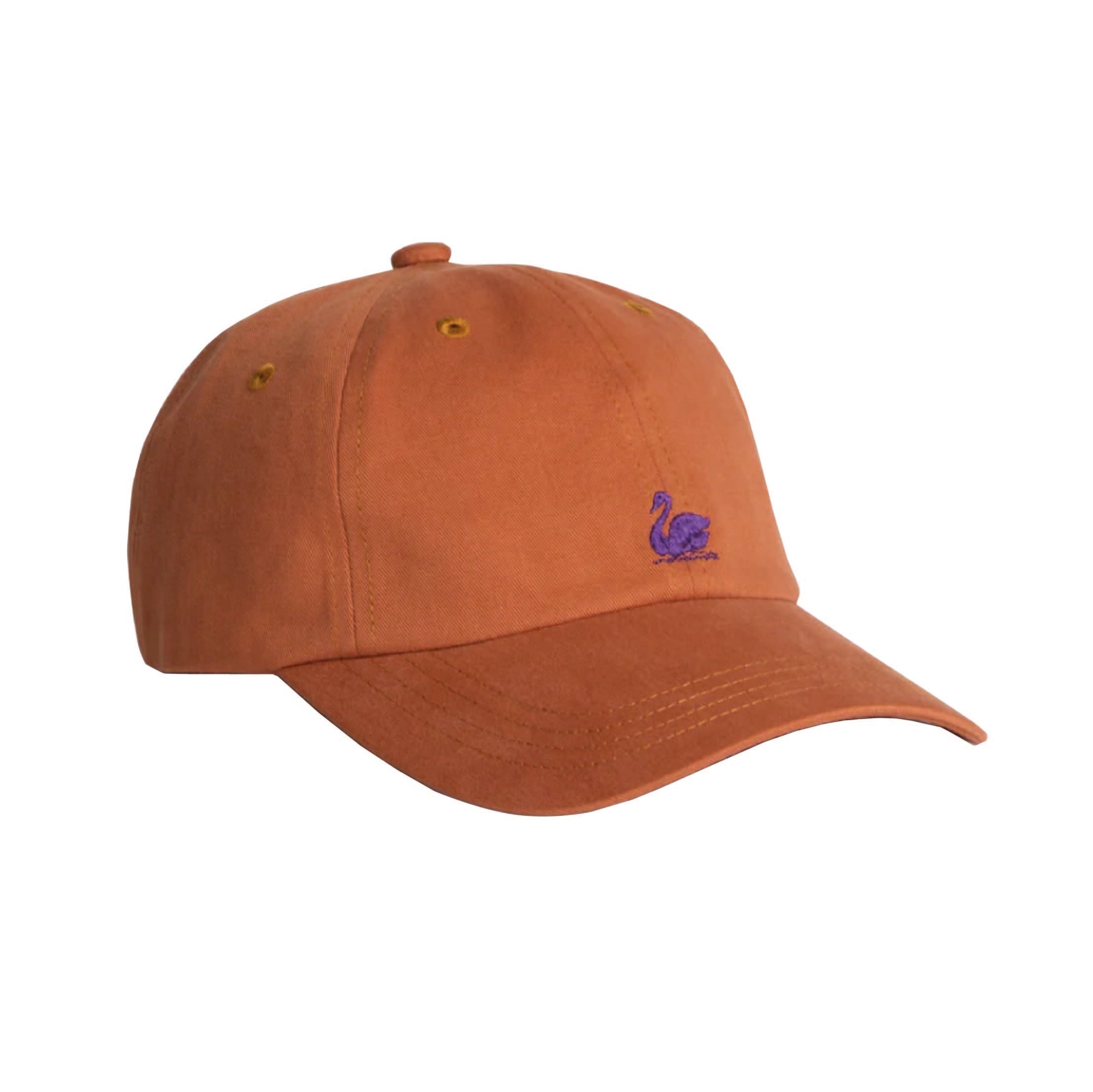 Swan Logo Cotton Twill Cap - Rosewood/Nature