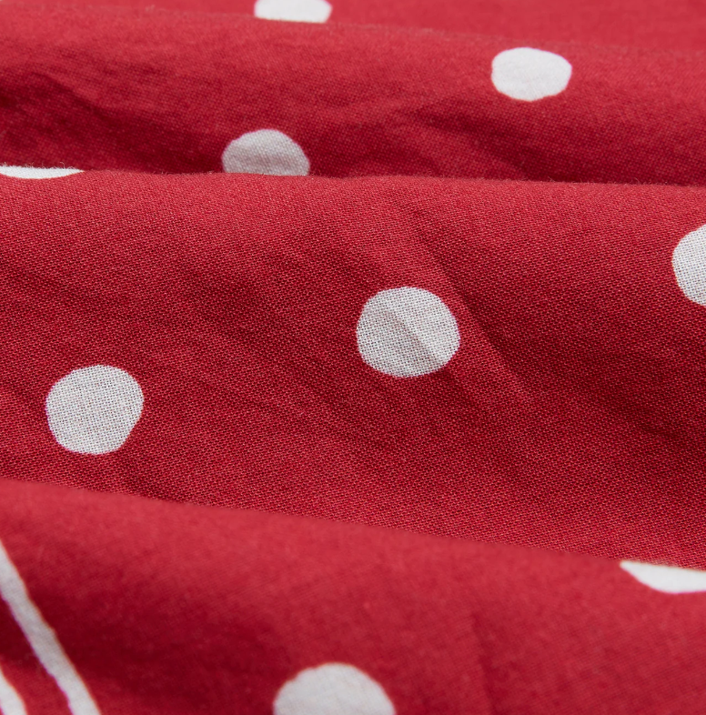 Red Polka Dot Print Bandana