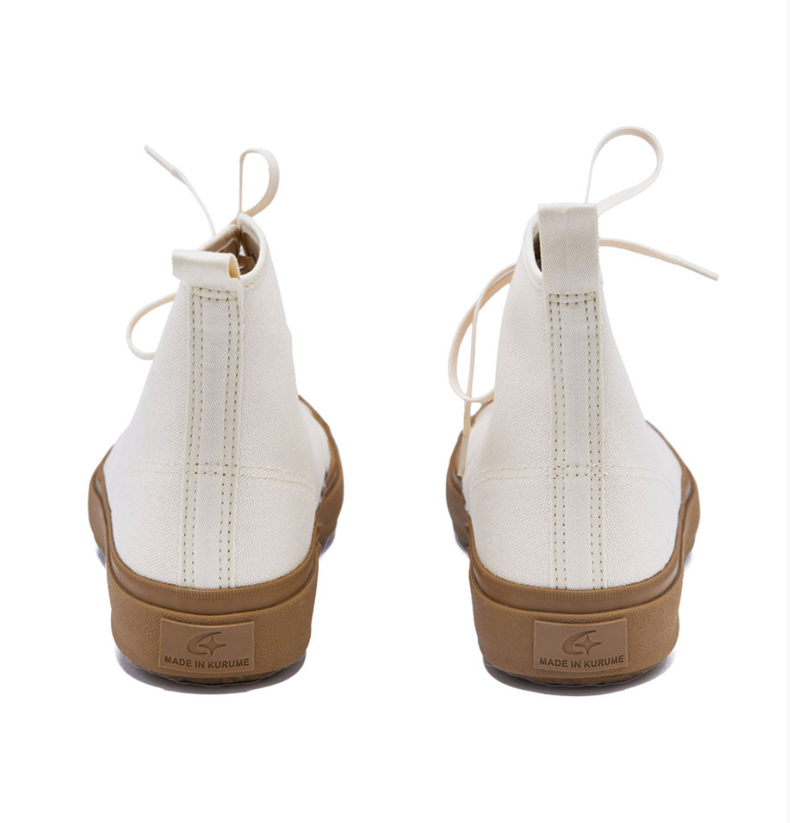 Close-up of canvas material on Hi Basket - Natural by Moonstar, handcrafted.