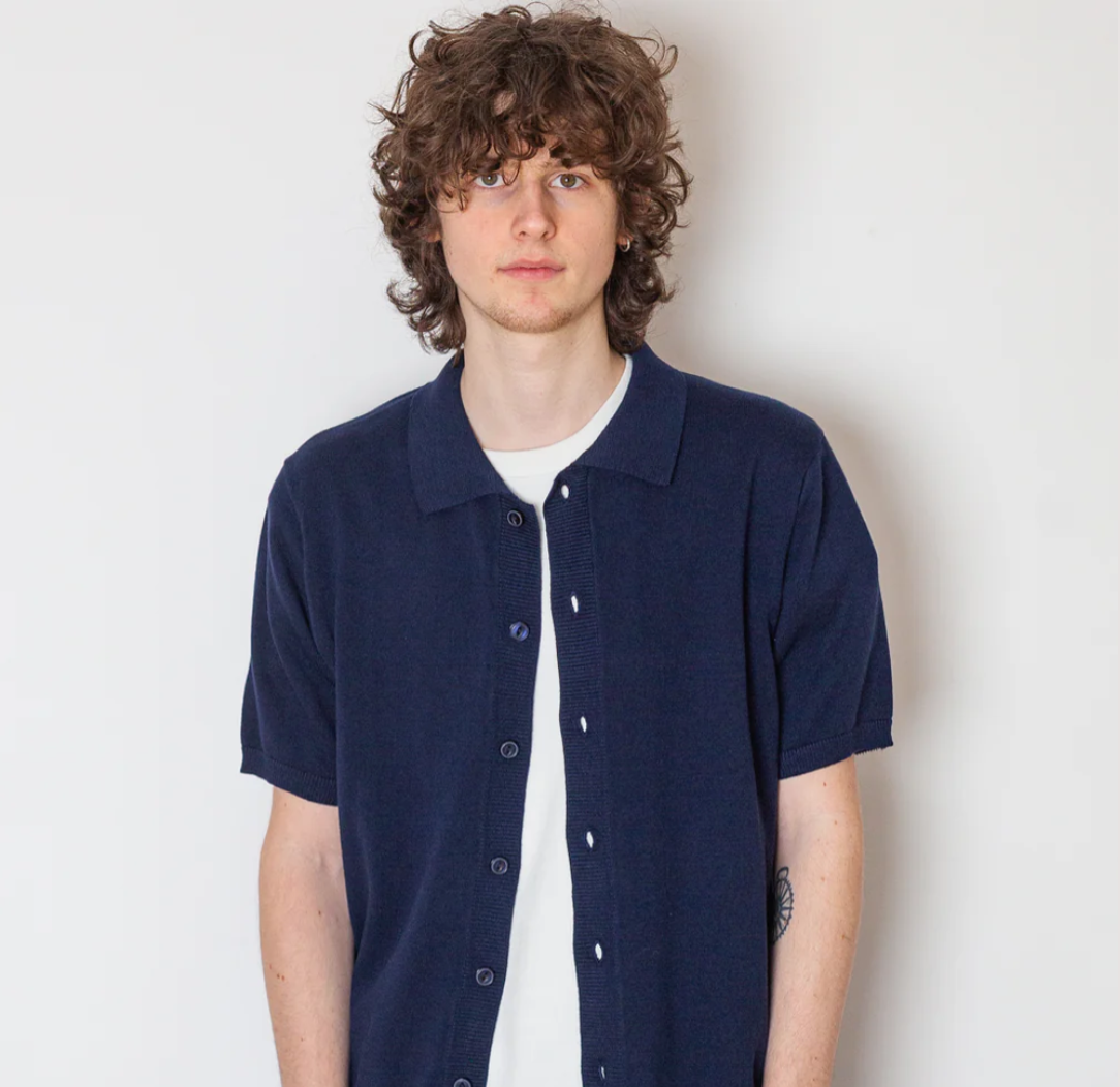 Otto Shirt Texture - Navy