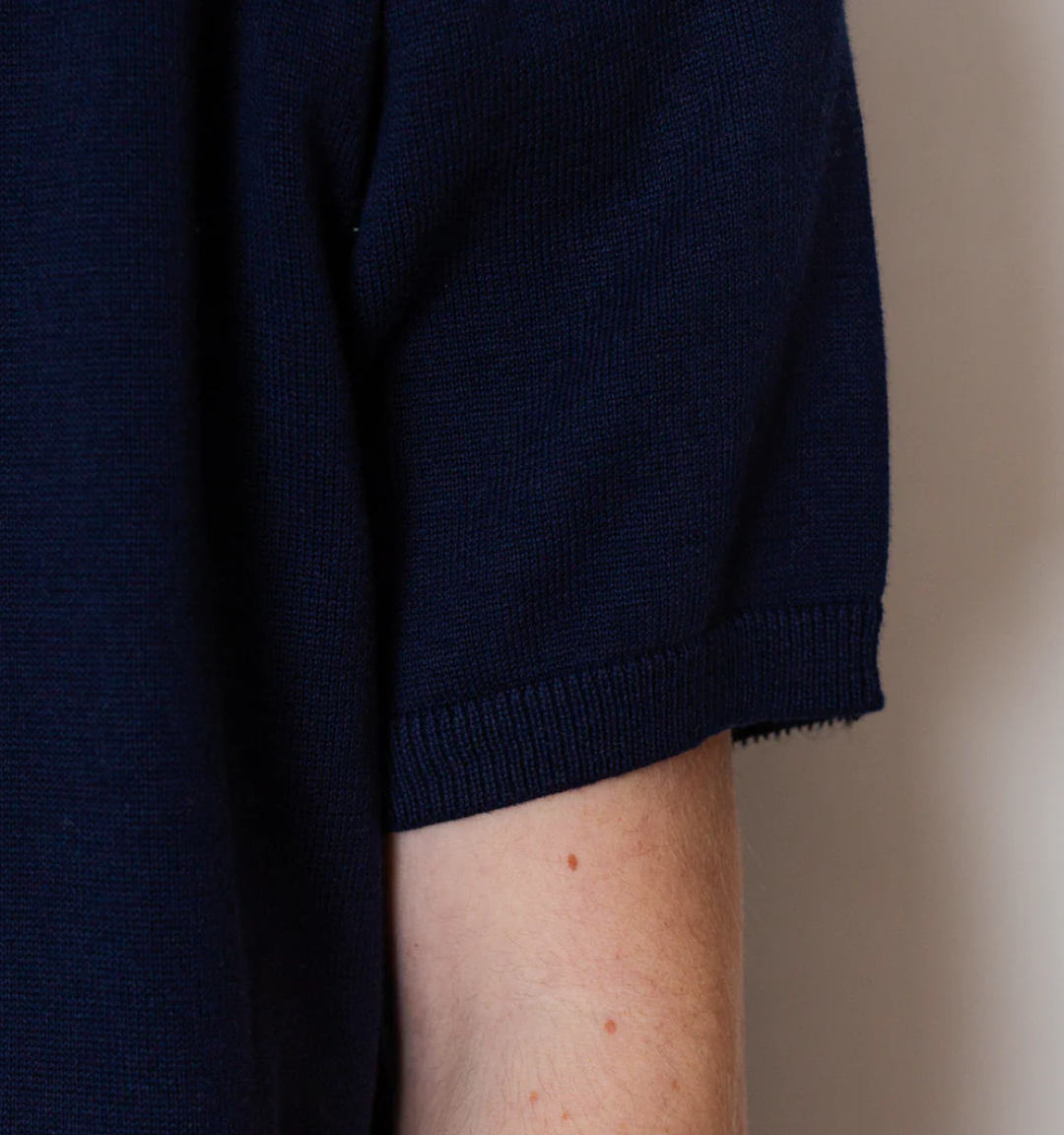 Otto Shirt Texture - Navy