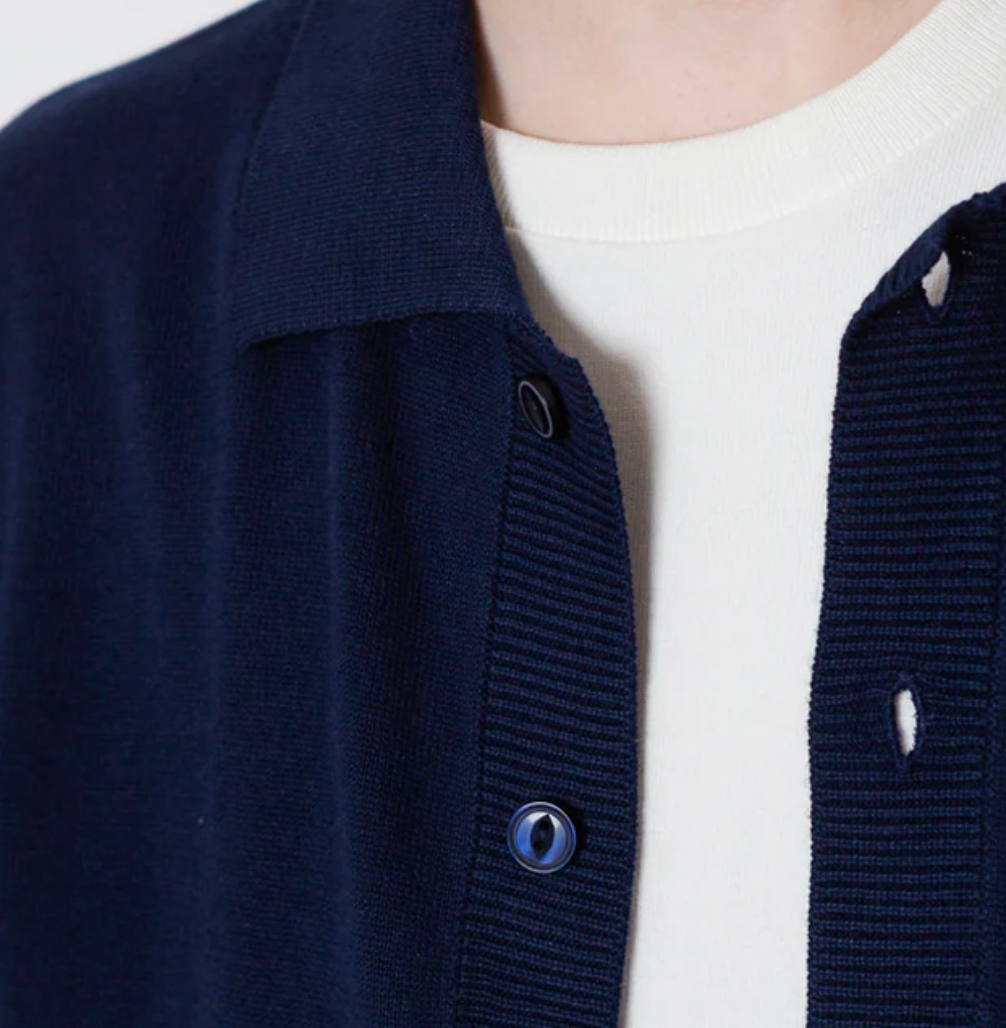 Otto Shirt Texture - Navy