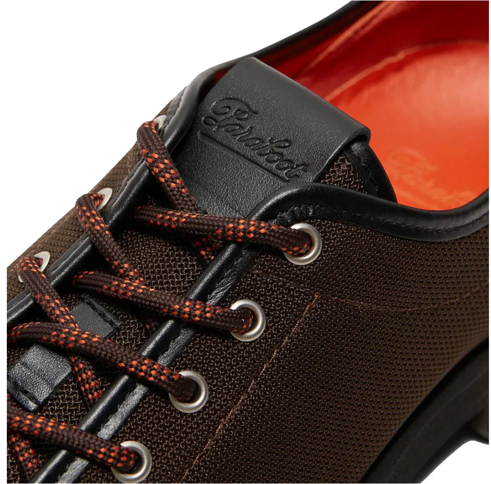 Side profile of Paraboot Montana/Jannu Noire with Blake Stitch construction.