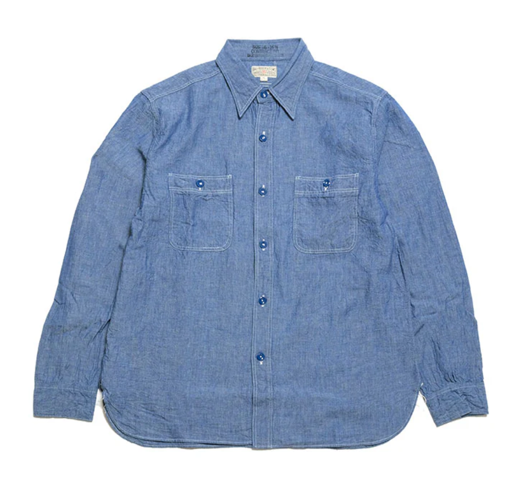 Chambray Shirt Long Sleeve - Blue