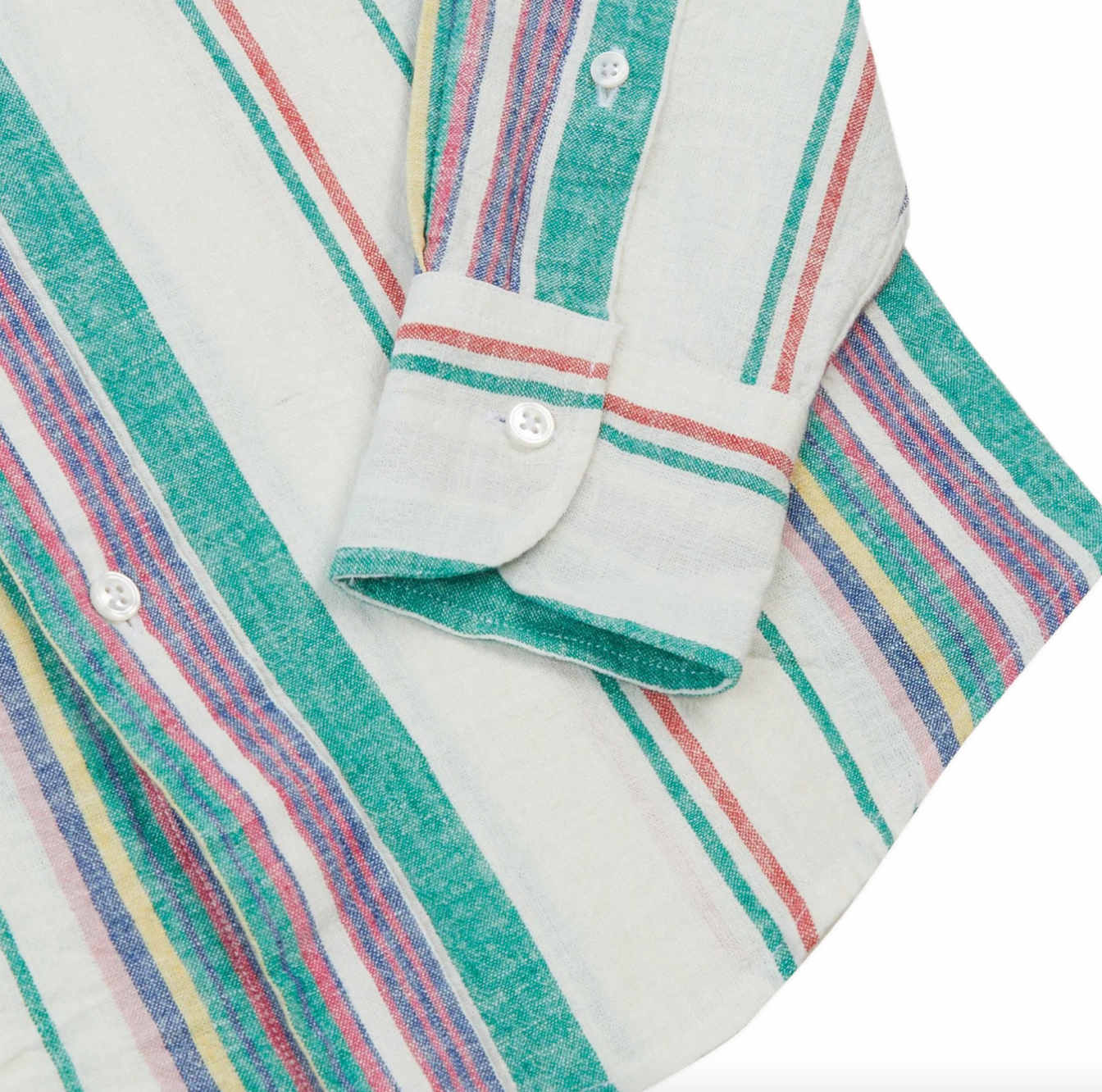 Drake's Striped Linen Cotton Purple/White