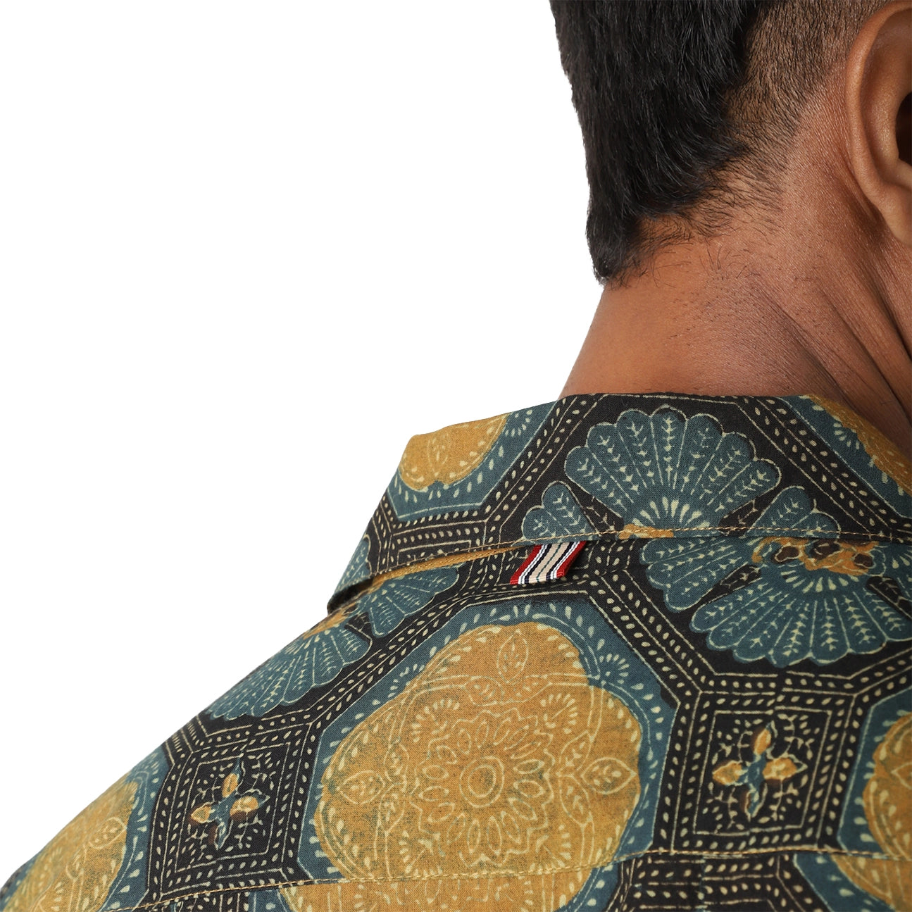 Mens Short Sleeve Shirt - Ajrakh