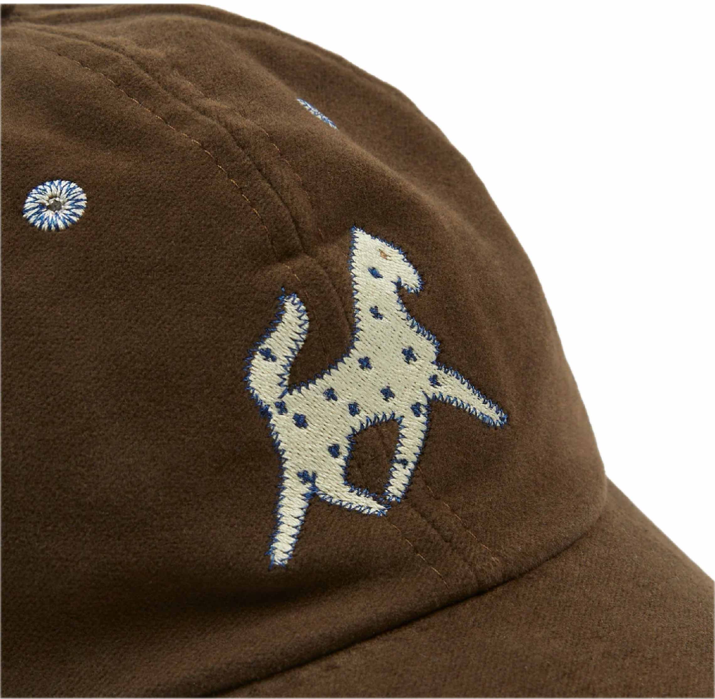 Brown Horse Emblem Moleskin Baseball Cap