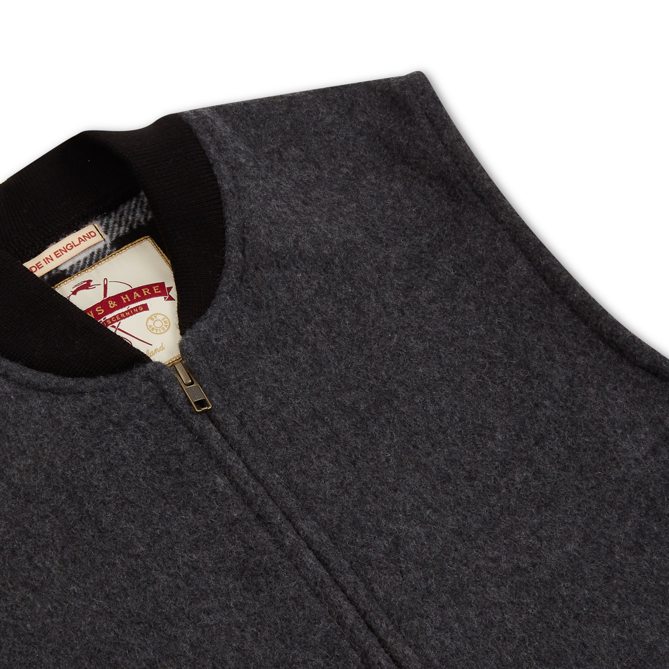 Mens Wool Gilet Grey