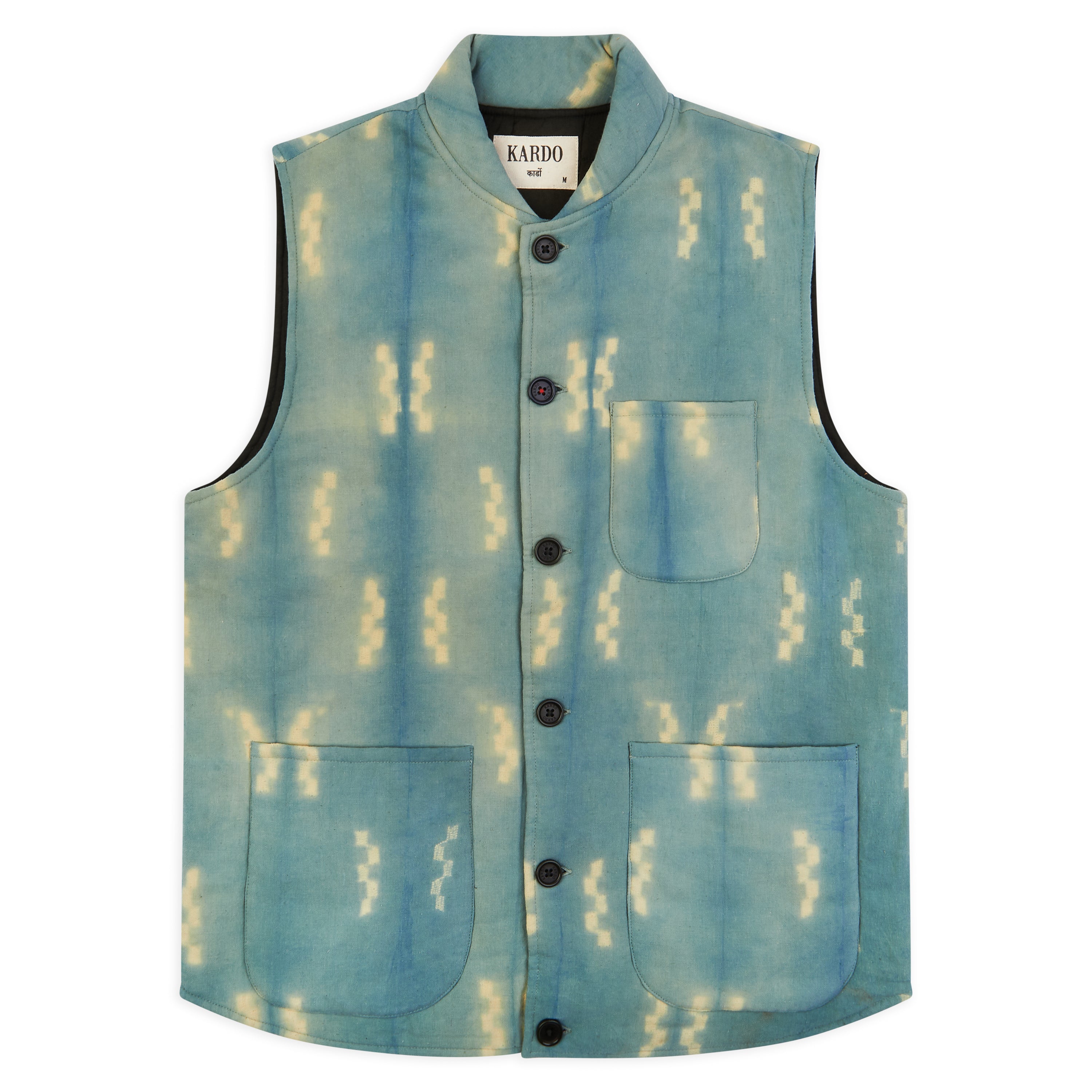 Kardo Leo Vest - Shibori Green - Burrows and Hare