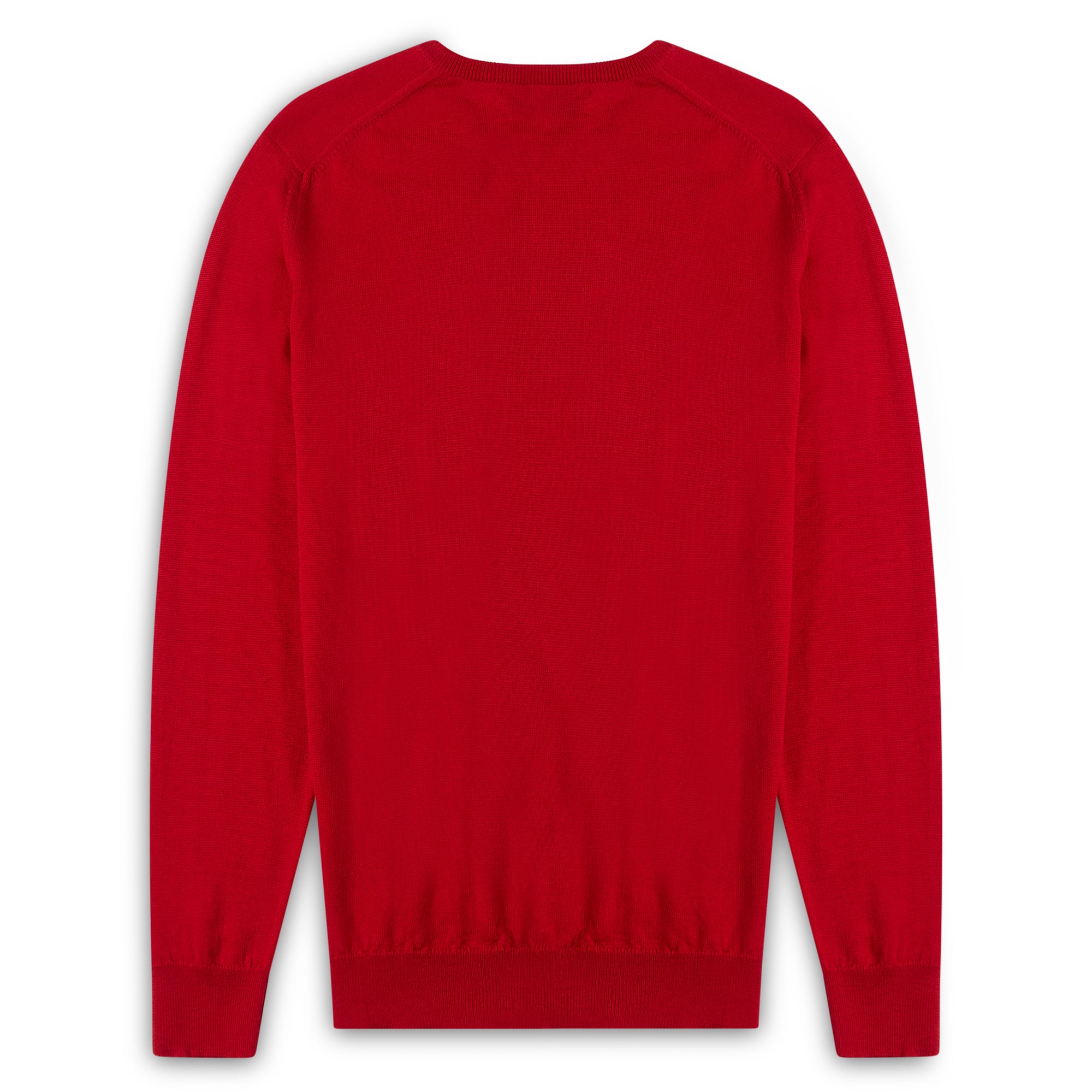 Burrows & Hare Scottish Merino Wool Crew Neck Jumper - Cardinal - Burrows and Hare