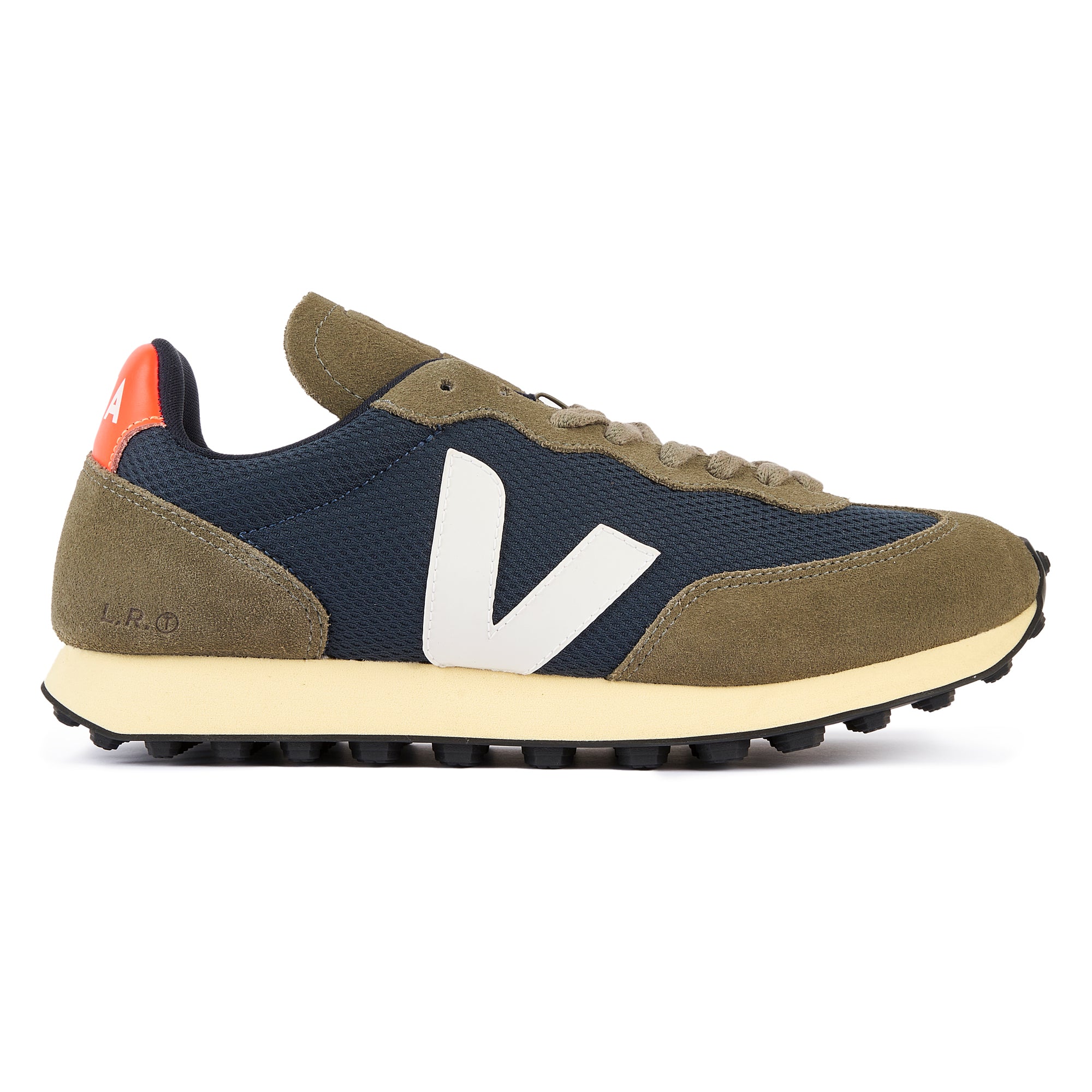 Veja Rio Branco Alveomesh Trainer - Nautico / White / Orange - Burrows and Hare