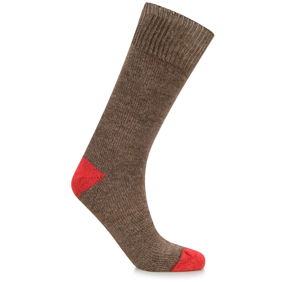 Burrows & Hare Alpaca Socks - Brown and Red