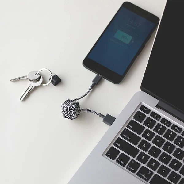 Native Union Key Cable USB-C to USB-A - Zebra - Burrows and Hare