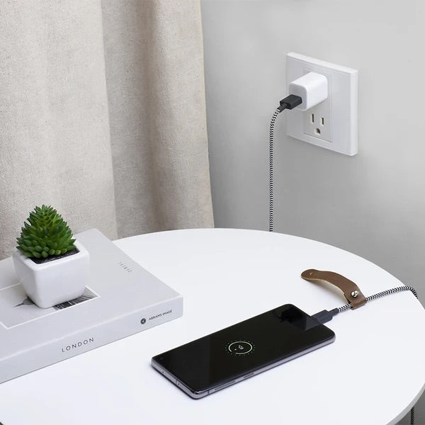 Native Union- Belt Cable XL USB-C to USB-A - Zebra - Burrows and Hare