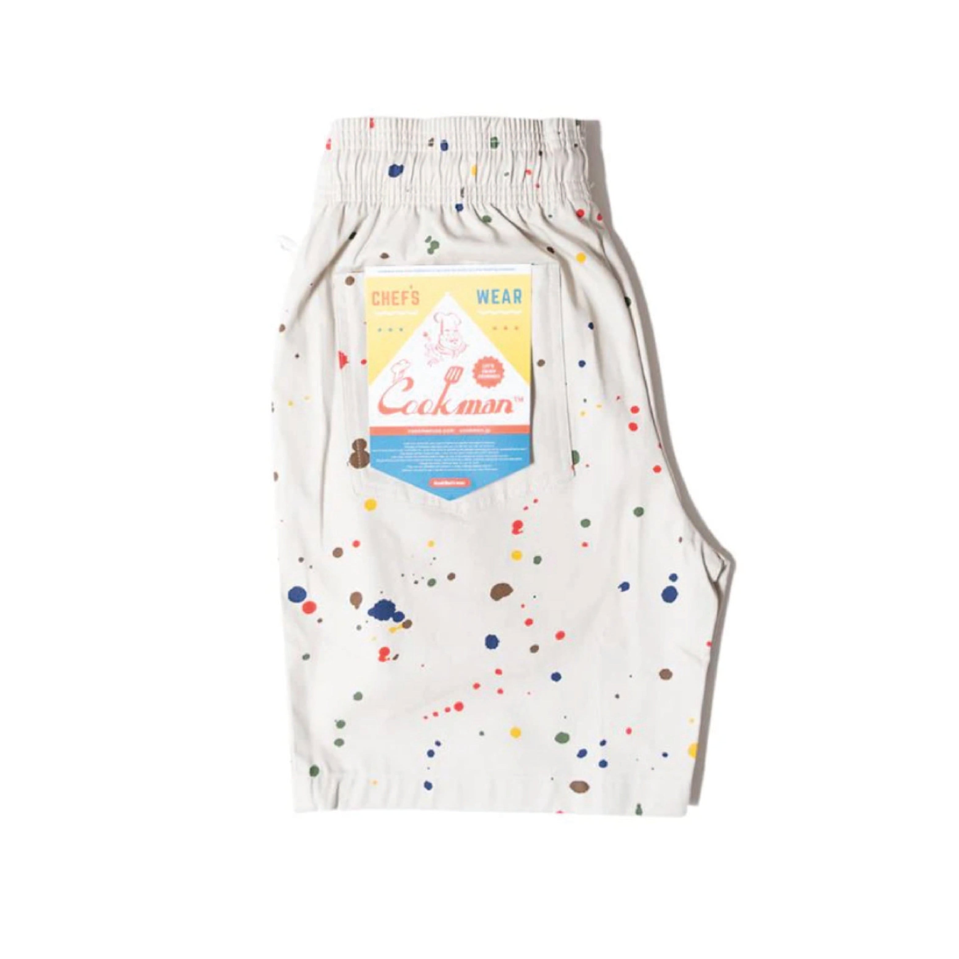 Chef Shorts Sauce Splash - Beige