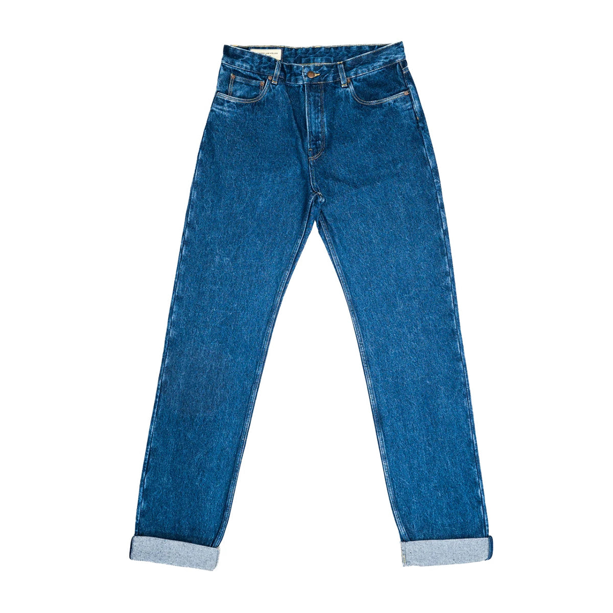 E9 Modern Straight Jeans - Mid Wash Indigo Spanish