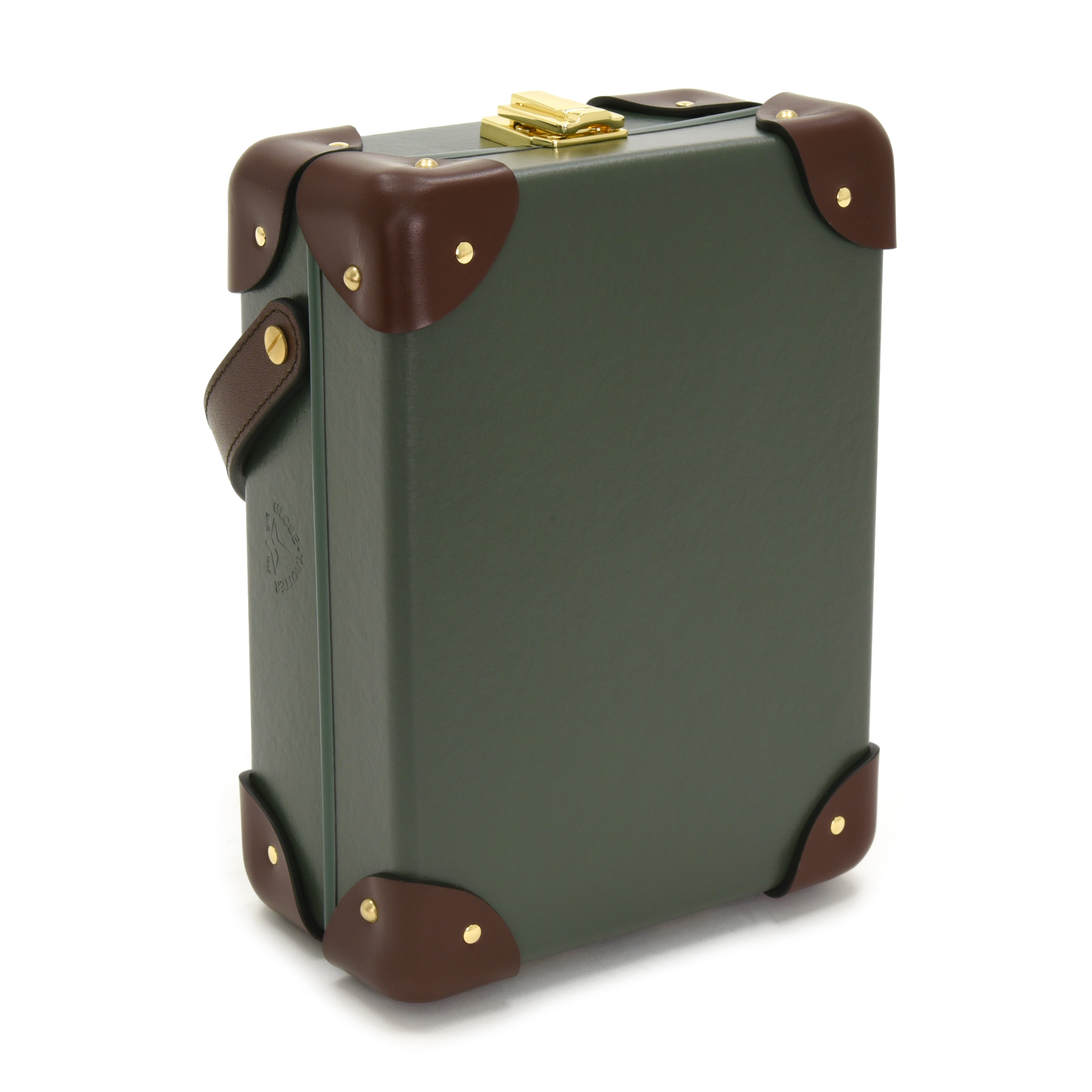 Centenary 3-Slot Watch Case - Green/Brown