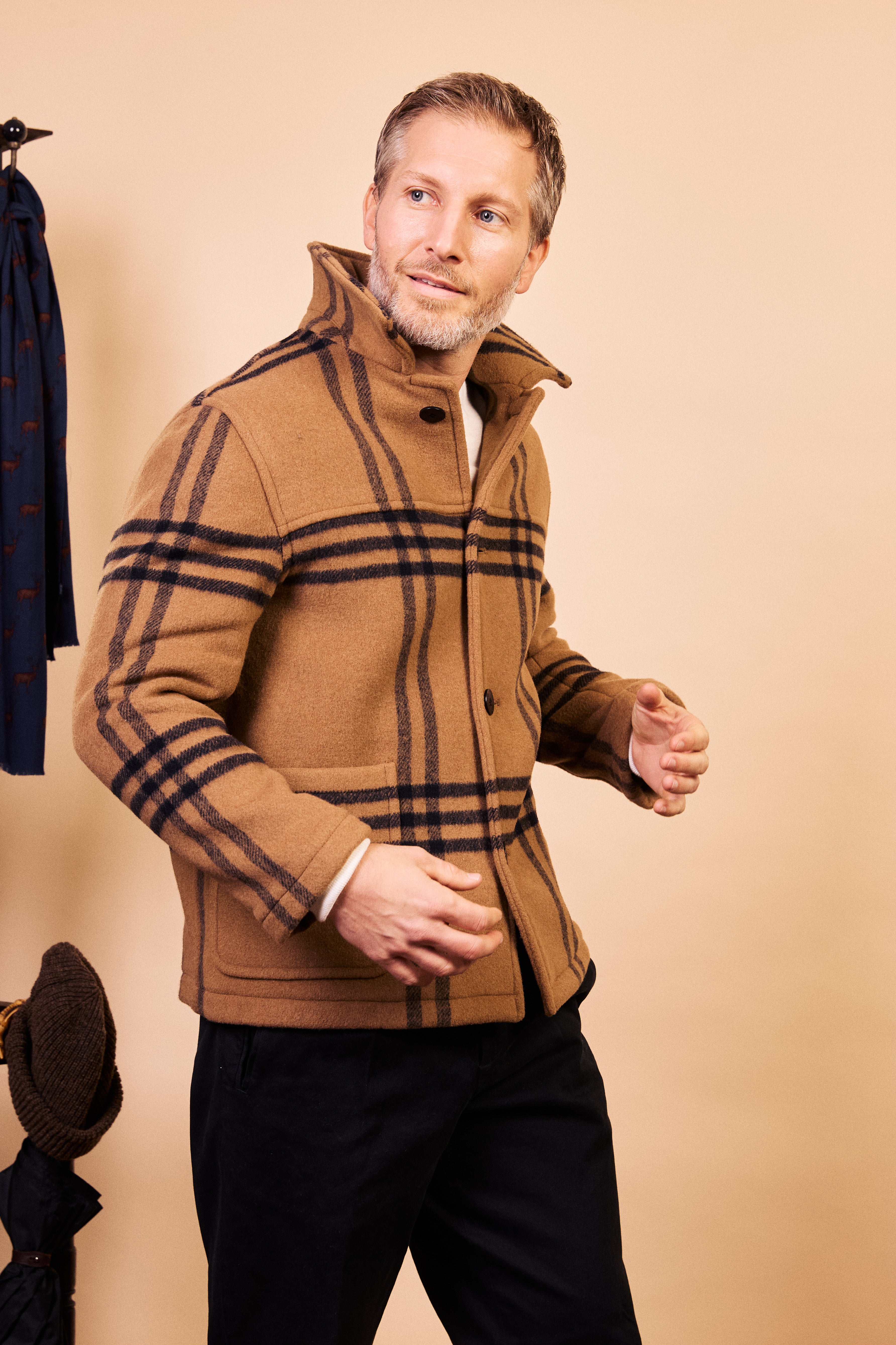 Pembroke Jacket - Camel Check