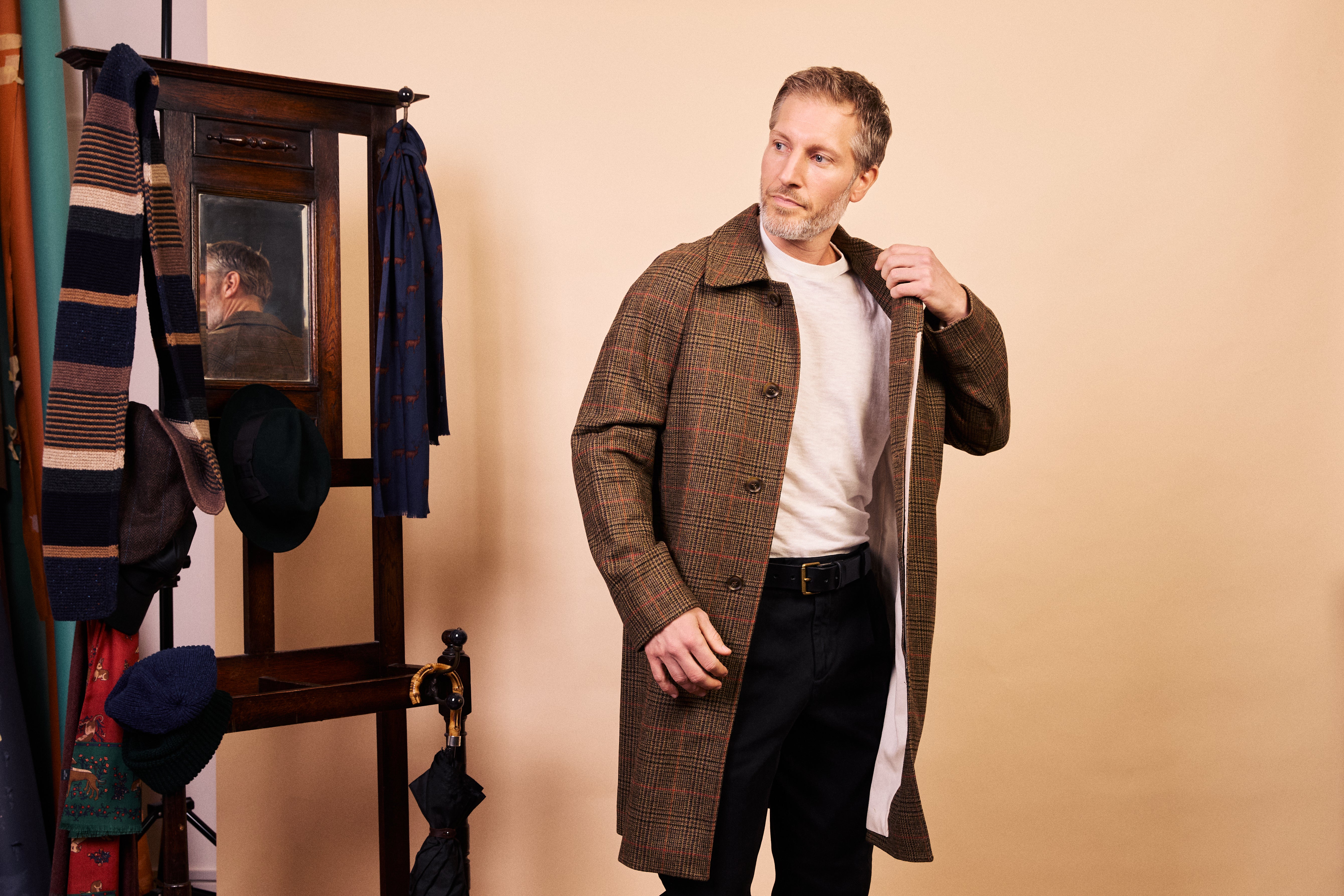 Yorkshire Tweed Overcoat - Houndstooth