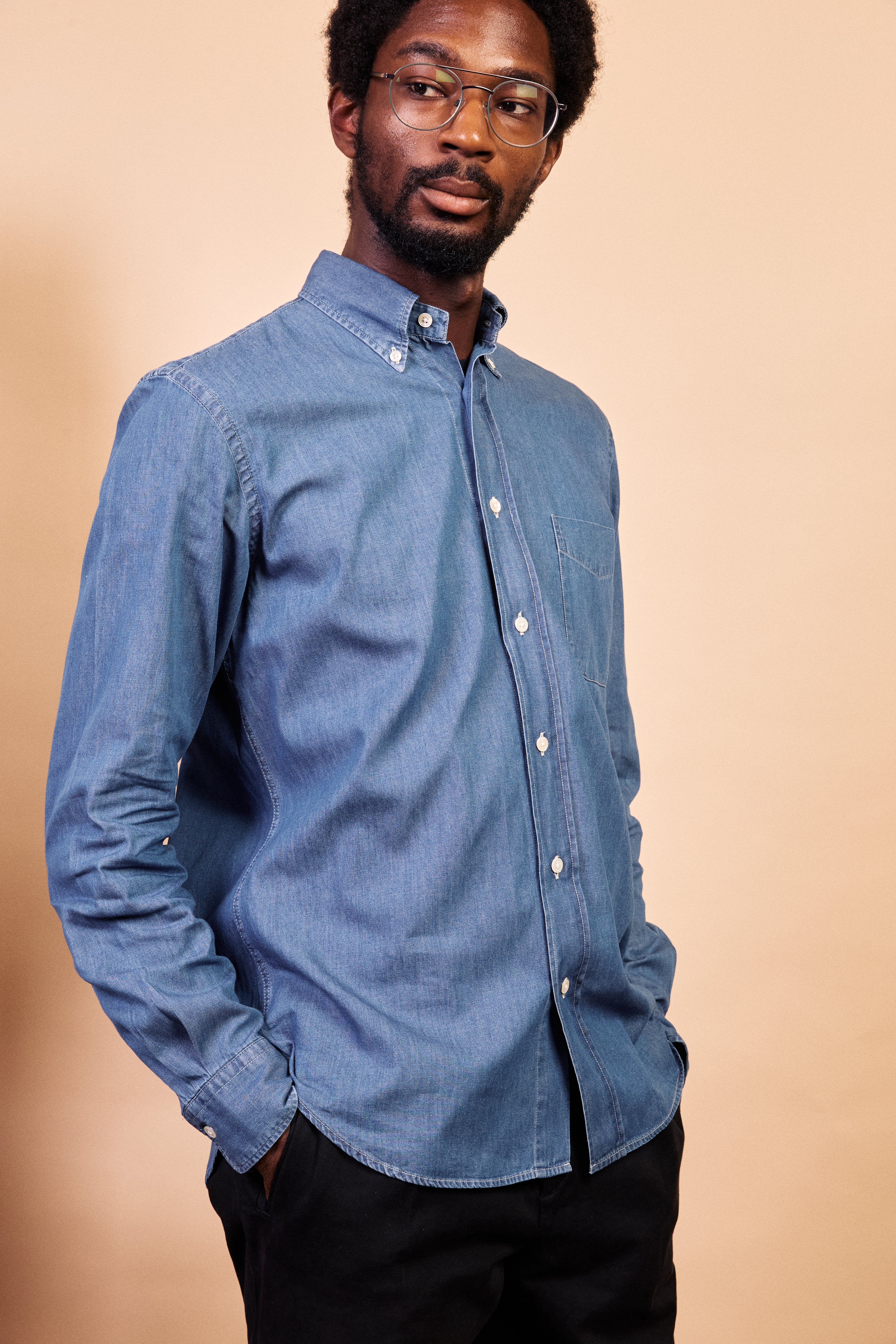 Pitt Cotton Shirt - Indigo