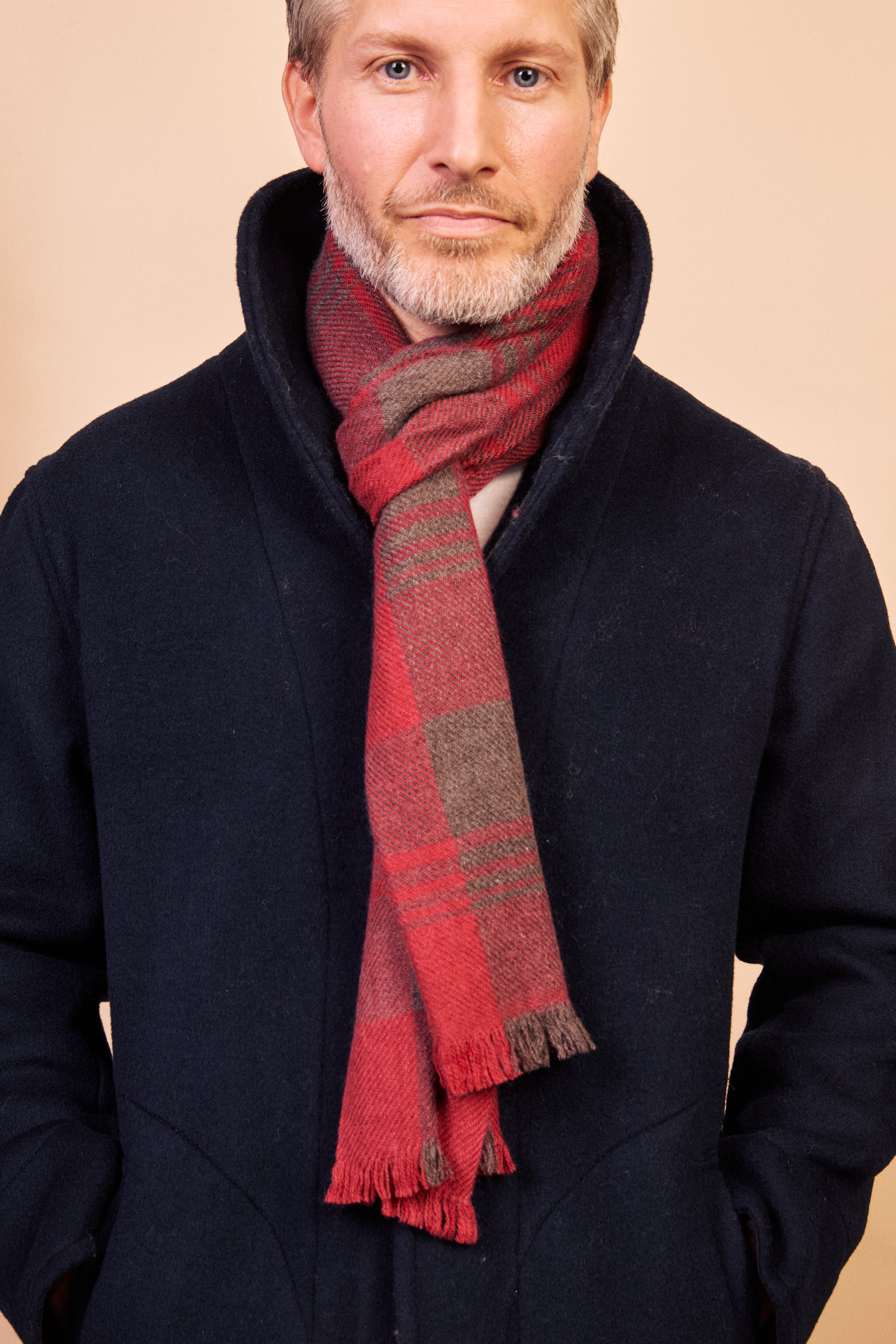 Cashmere & Merino Wool Scarf - Pink Tartan