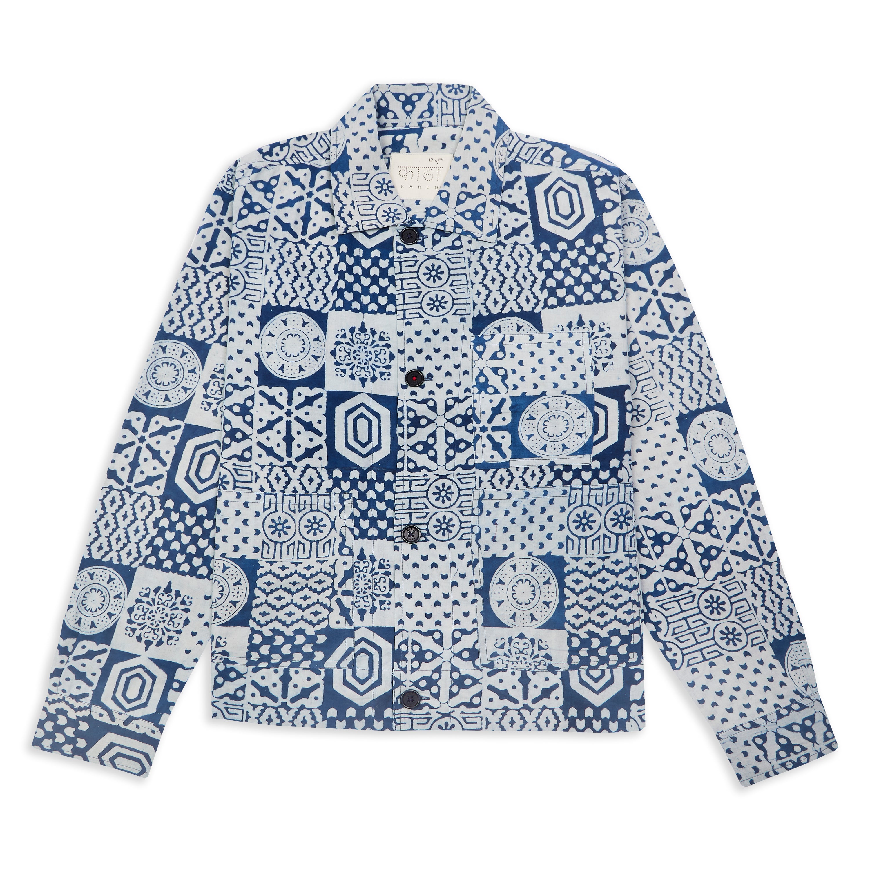 Jacket - Block Print Blue