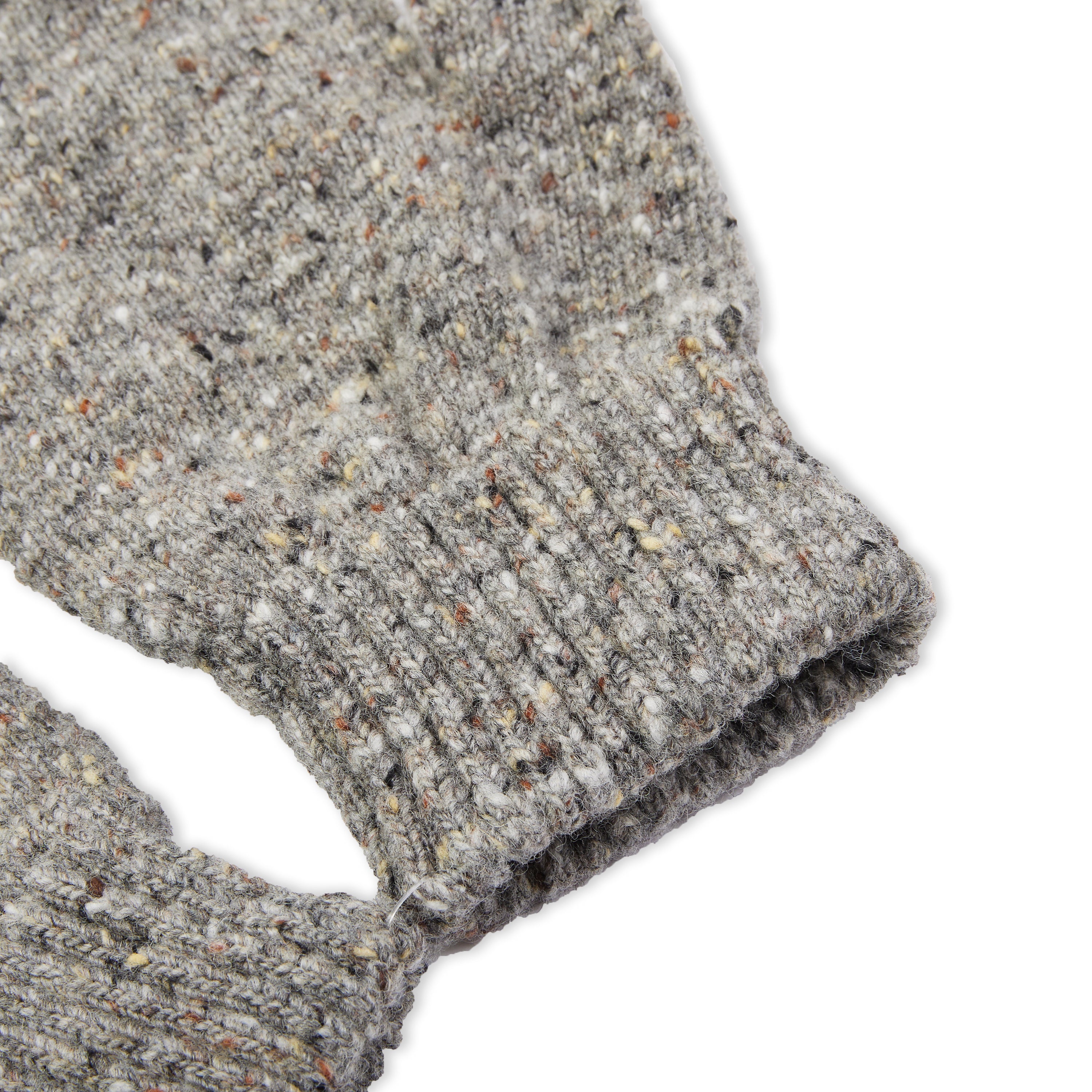 Burrows & Hare Donegal Fingerless Gloves - Grey