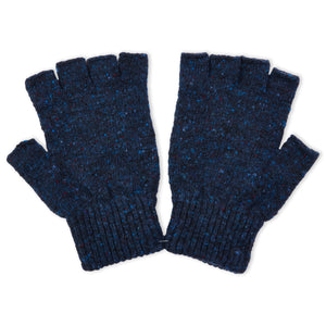 Burrows & Hare Donegal Fingerless Gloves - Marine
