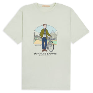 Burrows & Hare Organic Egyptian Cotton Printed T-Shirt - Sage Lily