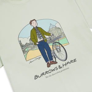 Burrows & Hare Organic Egyptian Cotton Printed T-Shirt - Sage Lily