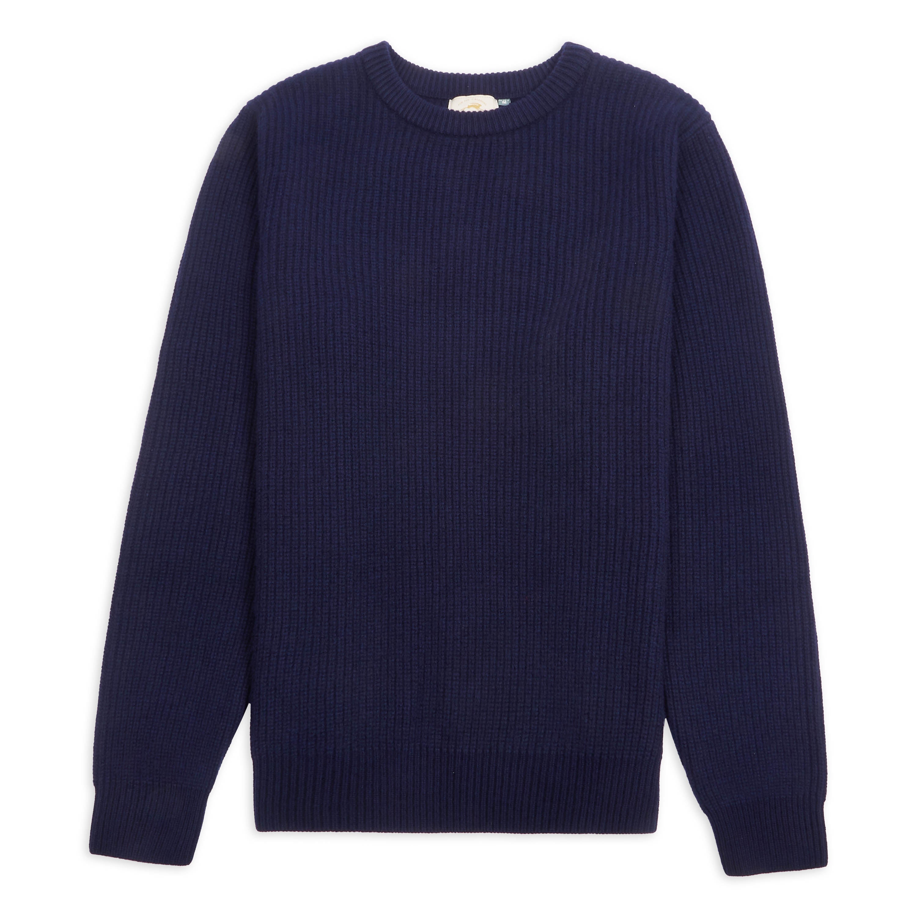 Ribbed Crewneck Jumper - Navy