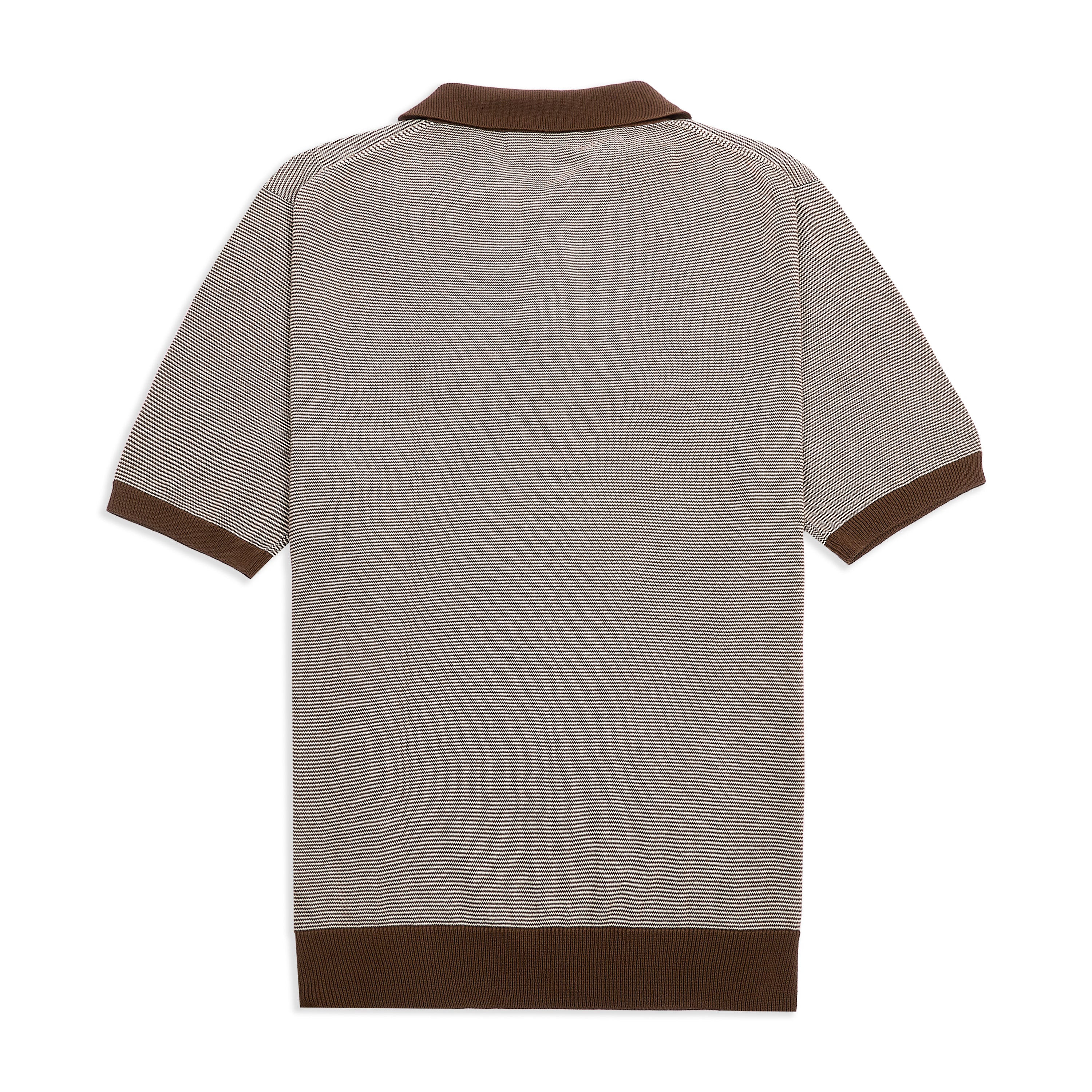 SS Polo Micro Stripe 12GG - Cacao