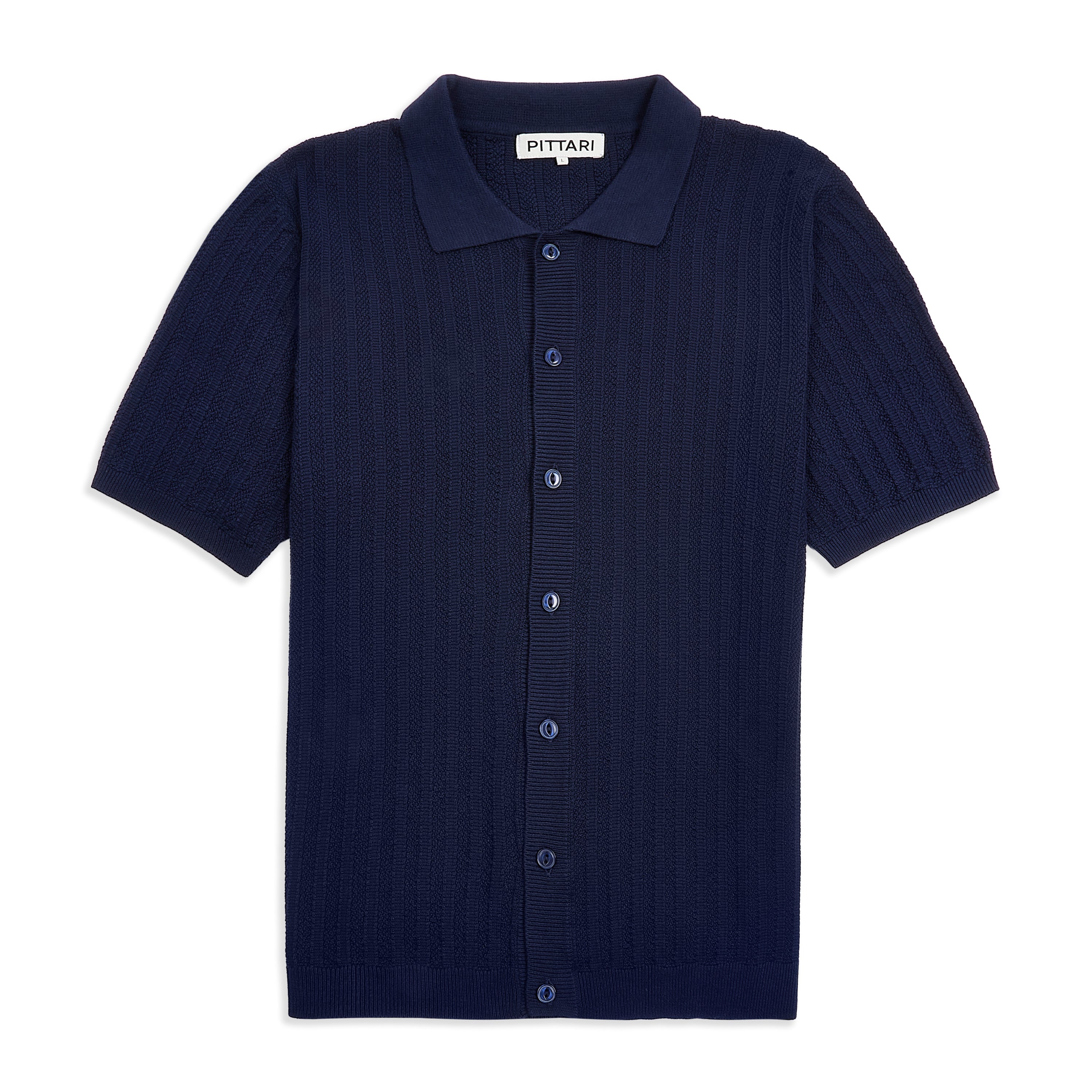 Otto Shirt Texture - Navy