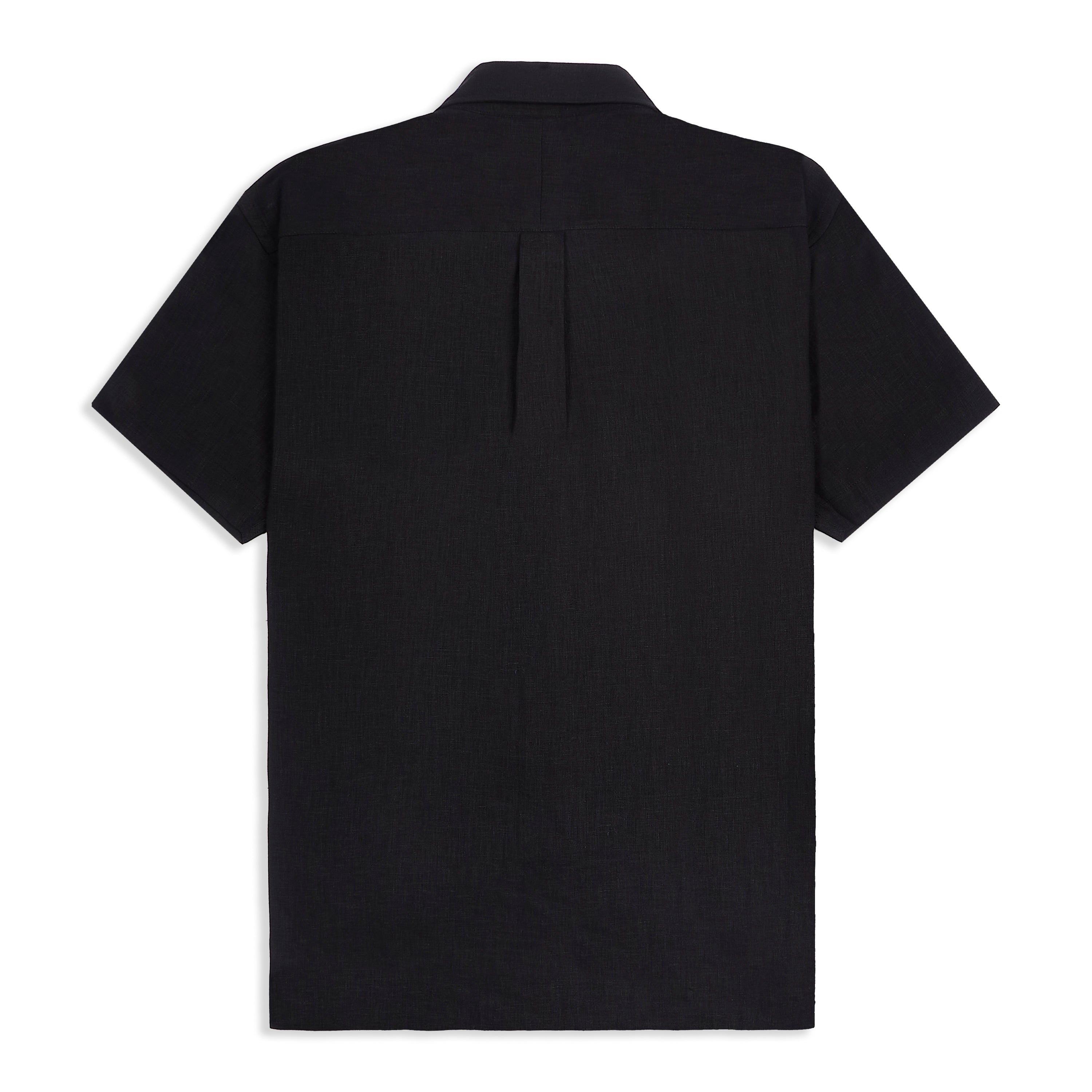 Burrows & Hare Short Sleeve Linen -Black
