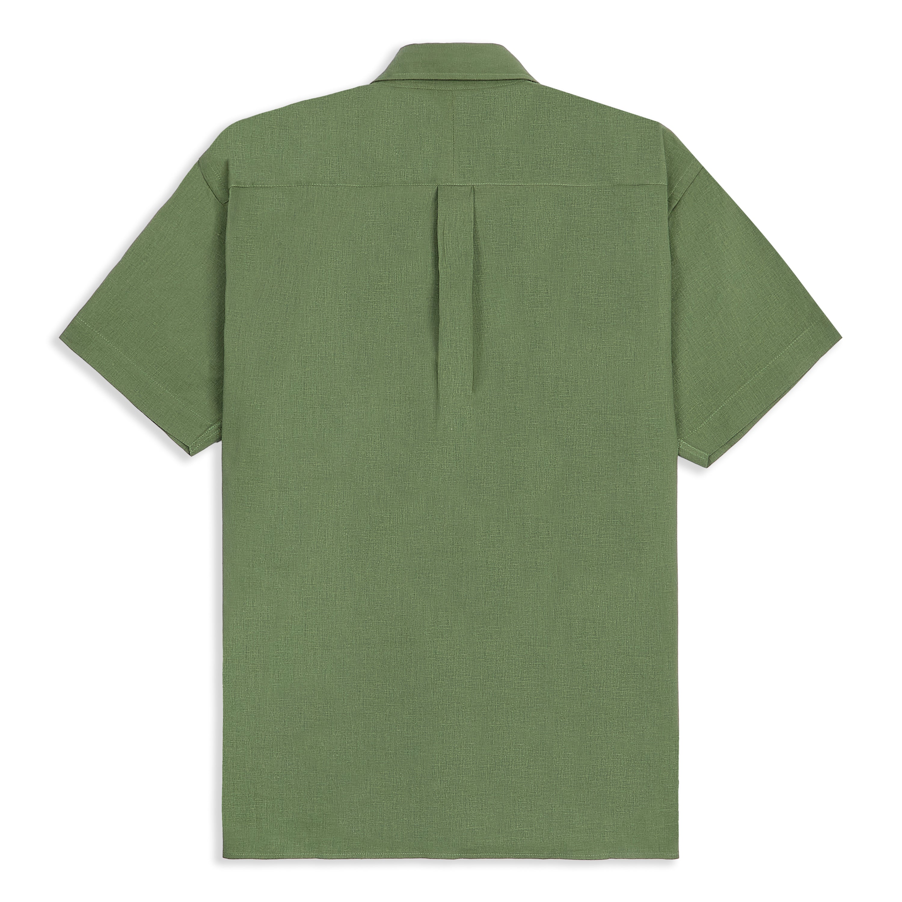 Burrows & Hare Short Sleeve Linen -Olive
