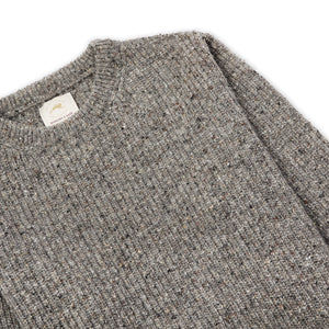 Burrows & Hare Ribbed Donegal Jumper - Grey