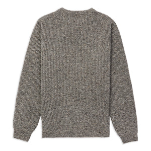 Burrows & Hare Ribbed Donegal Jumper - Grey
