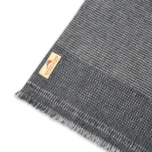 Burrows & Hare Cashmere & Merino Wool Scarf - Grey Houndstooth