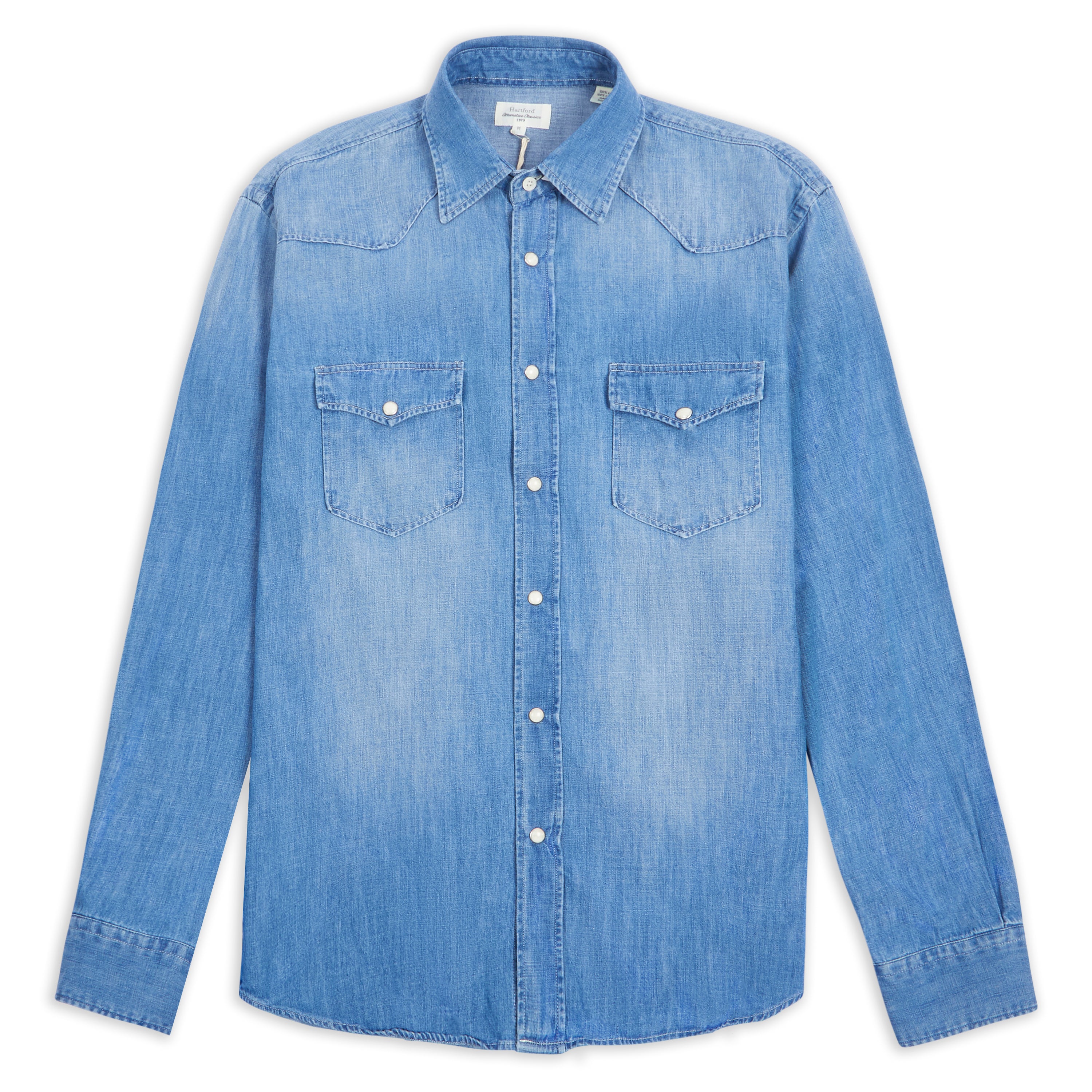 Phoenix Western Shirt - Washed Indigo