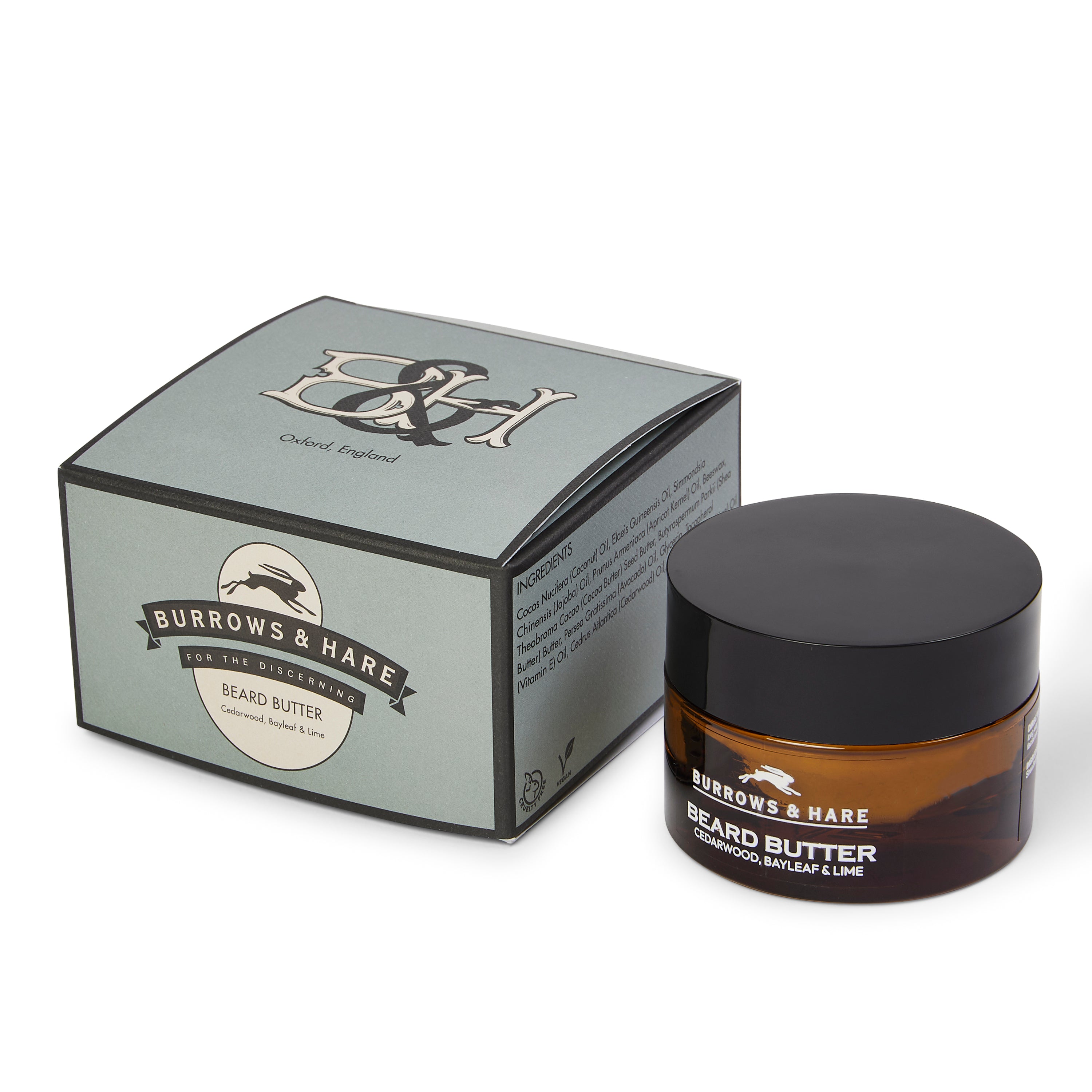 Burrows & Hare Beard Butter 50ml - Cedarwood, Bayleaf & Lime