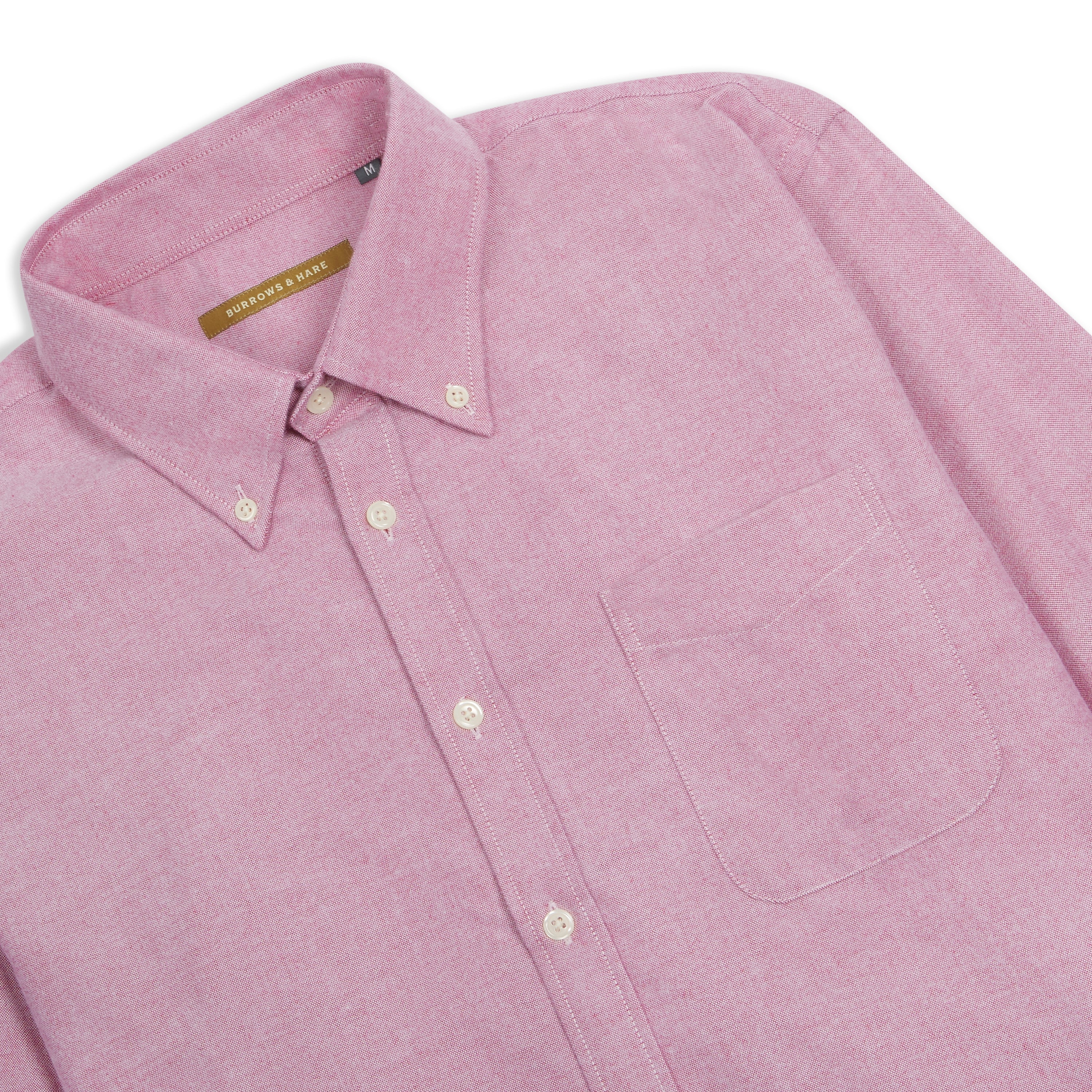 Button-down Cotton Oxford Shirt - Pink