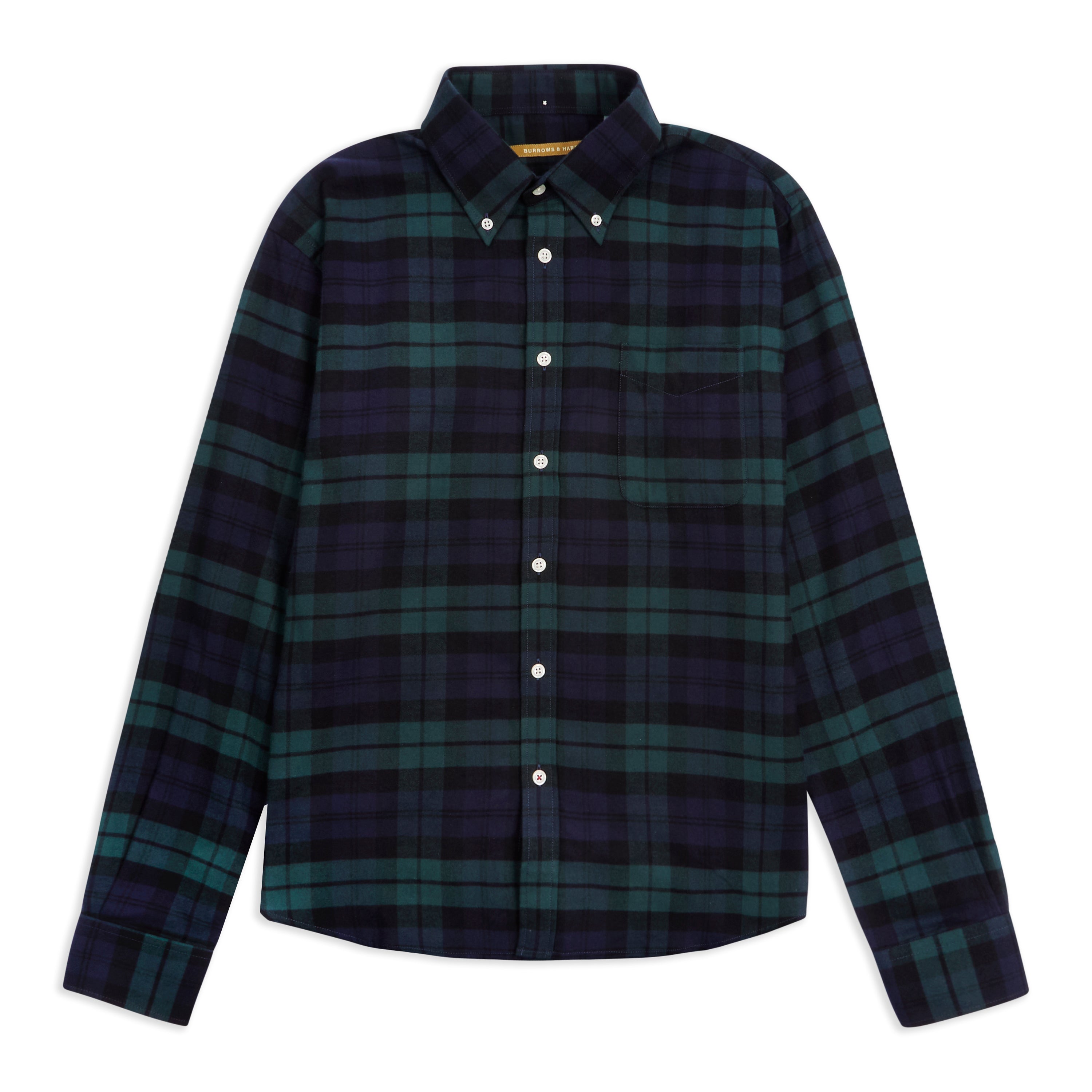 Button-down Cotton Shirt - Green Check Blackwatch