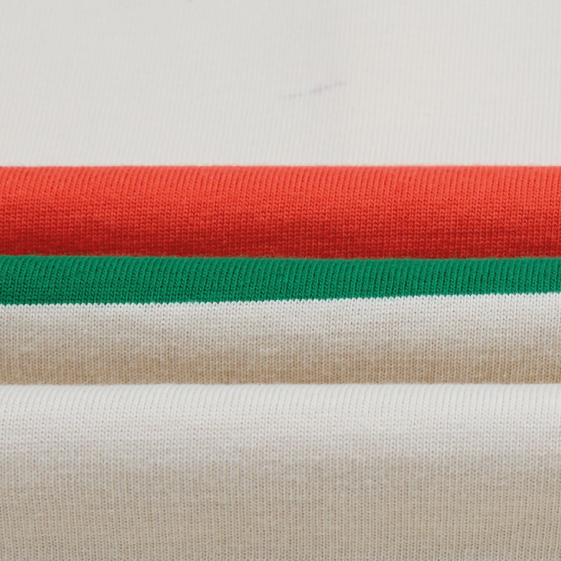 Middle Stripe Cotton Rugby Shirt - Ecru Multi
