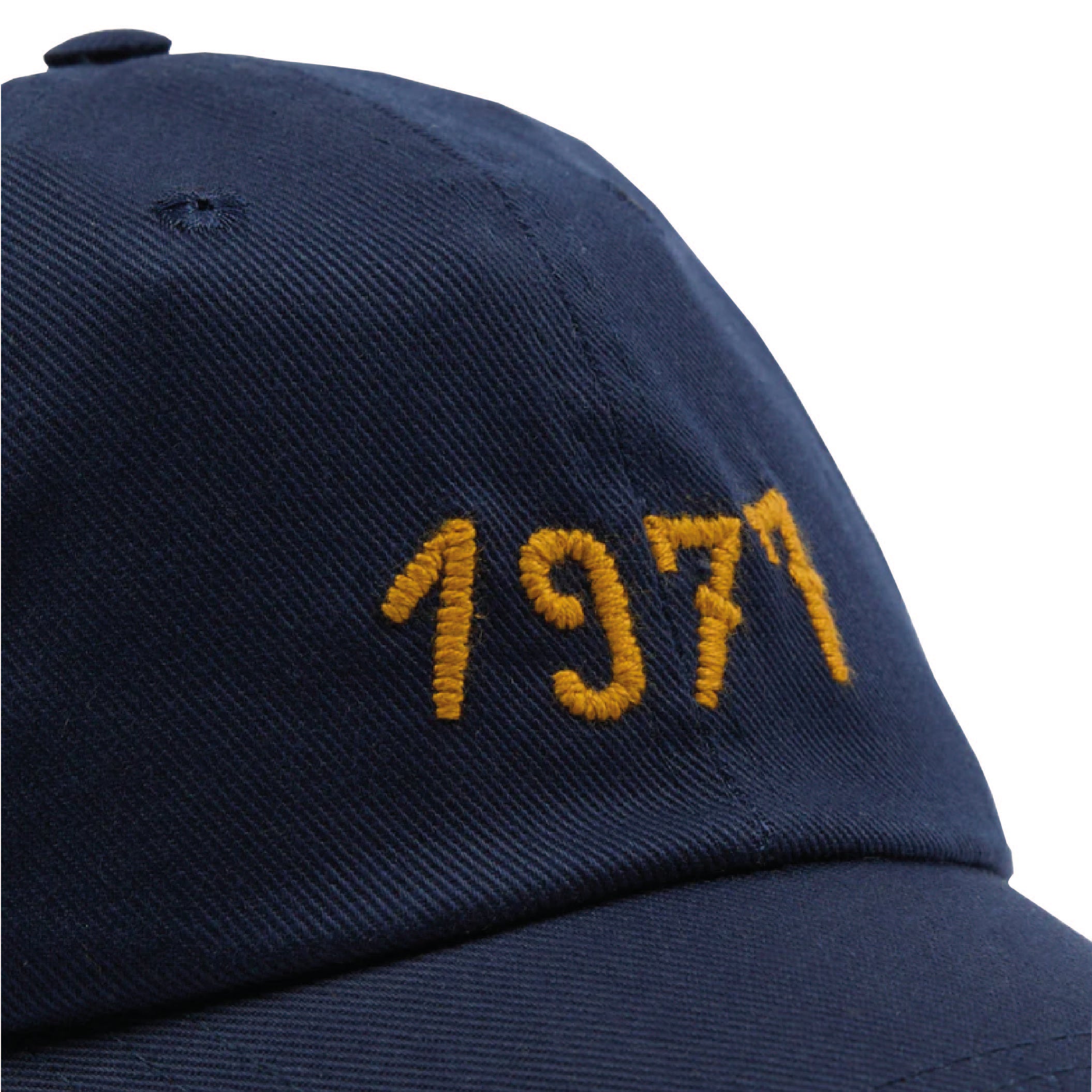 Chainstitch '1977' Cotton Twill Baseball Cap - Navy